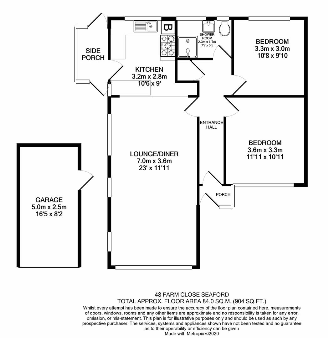 Farm Close, Seaford BN25, 2 bedroom semidetached bungalow for sale