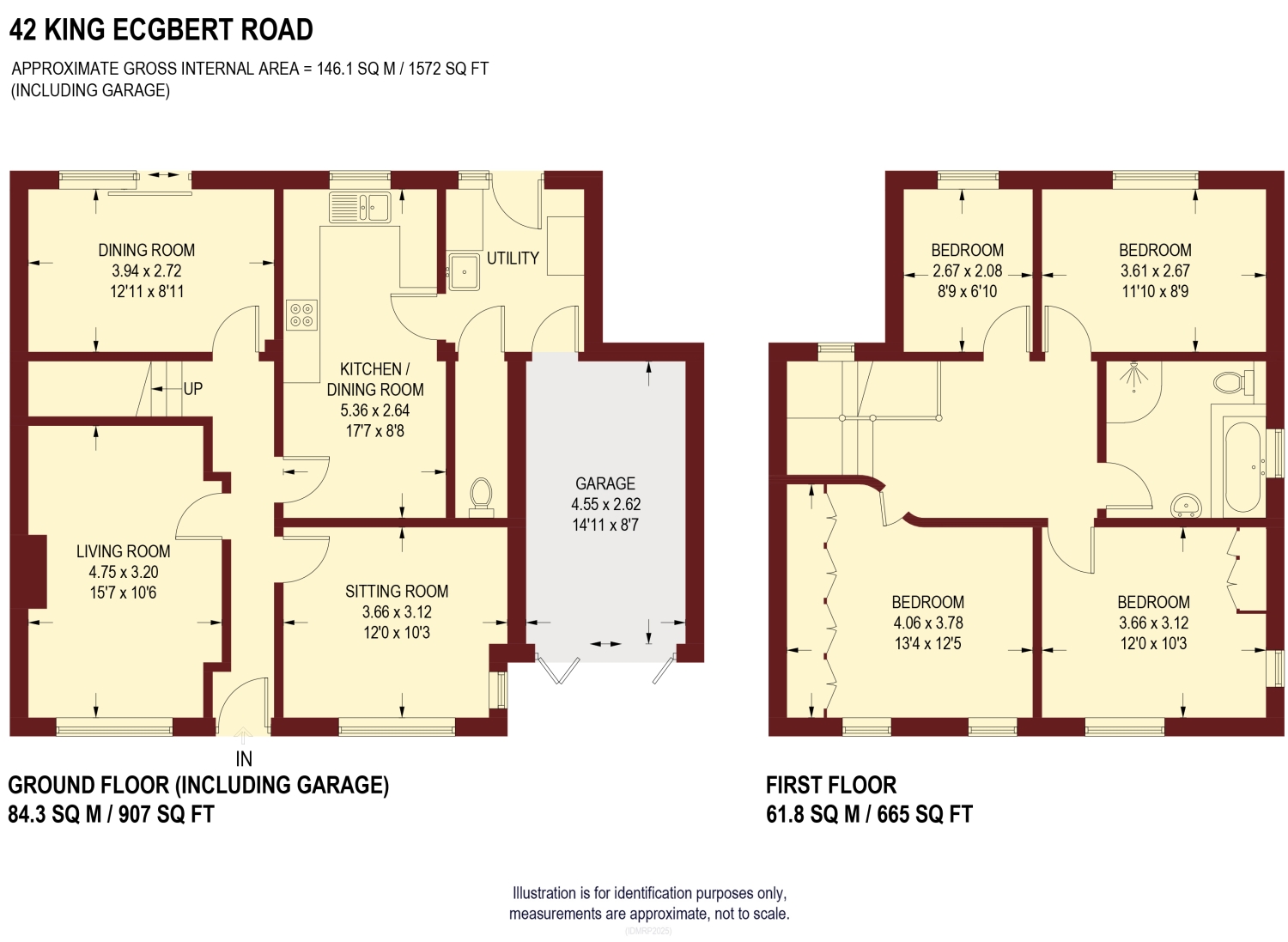 42, King Ecgbert Road, Sheffield floorplan
