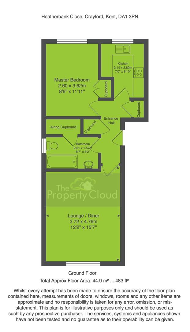 1 Bedrooms Flat to rent in Heatherbank Close, Crayford, Dartford DA1