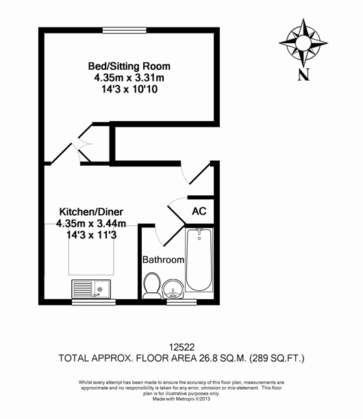 1 Bedrooms Studio to rent in Castle Street, Banbury OX16