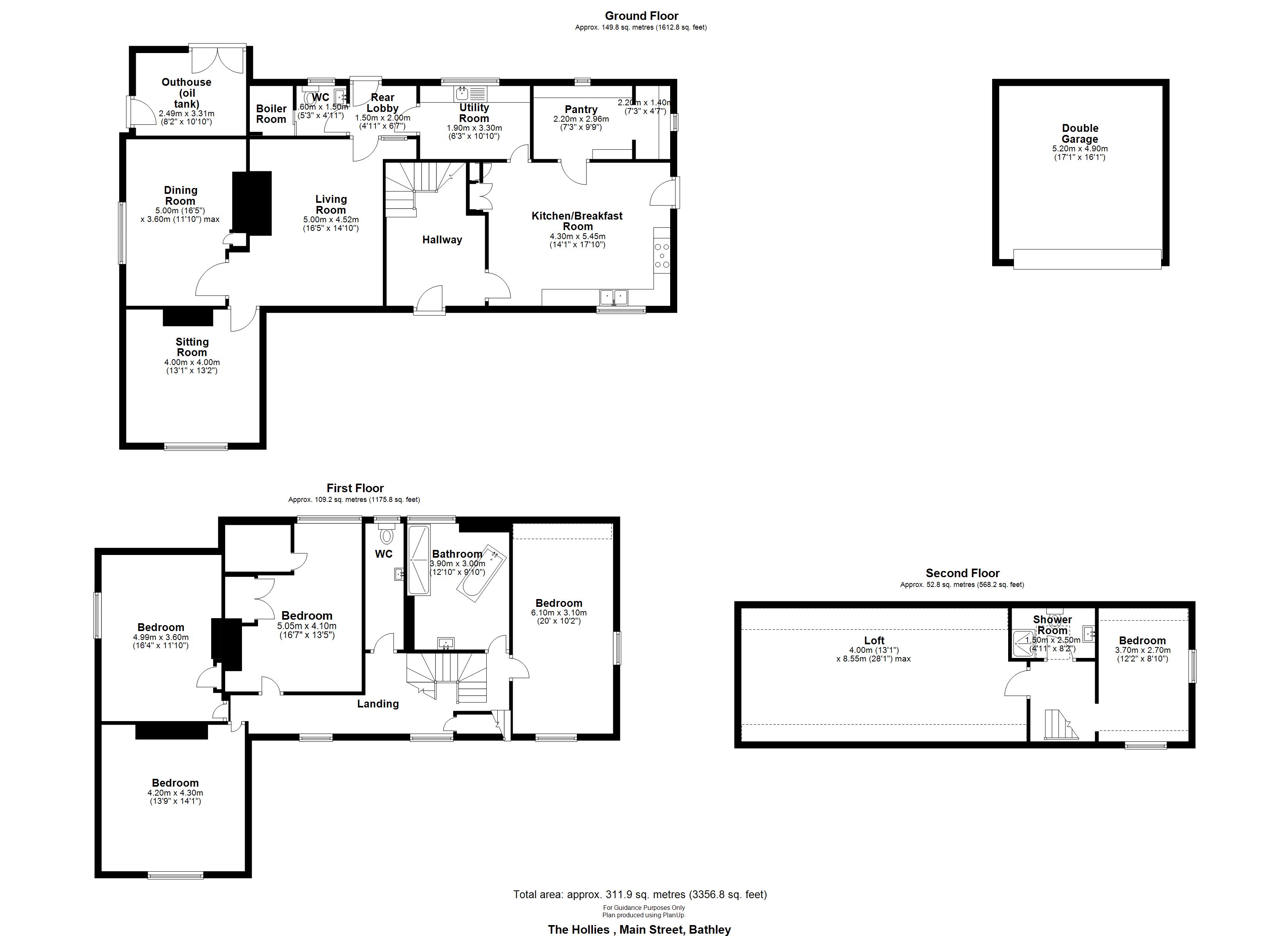 The Hollies, Main Street, Newark floorplan