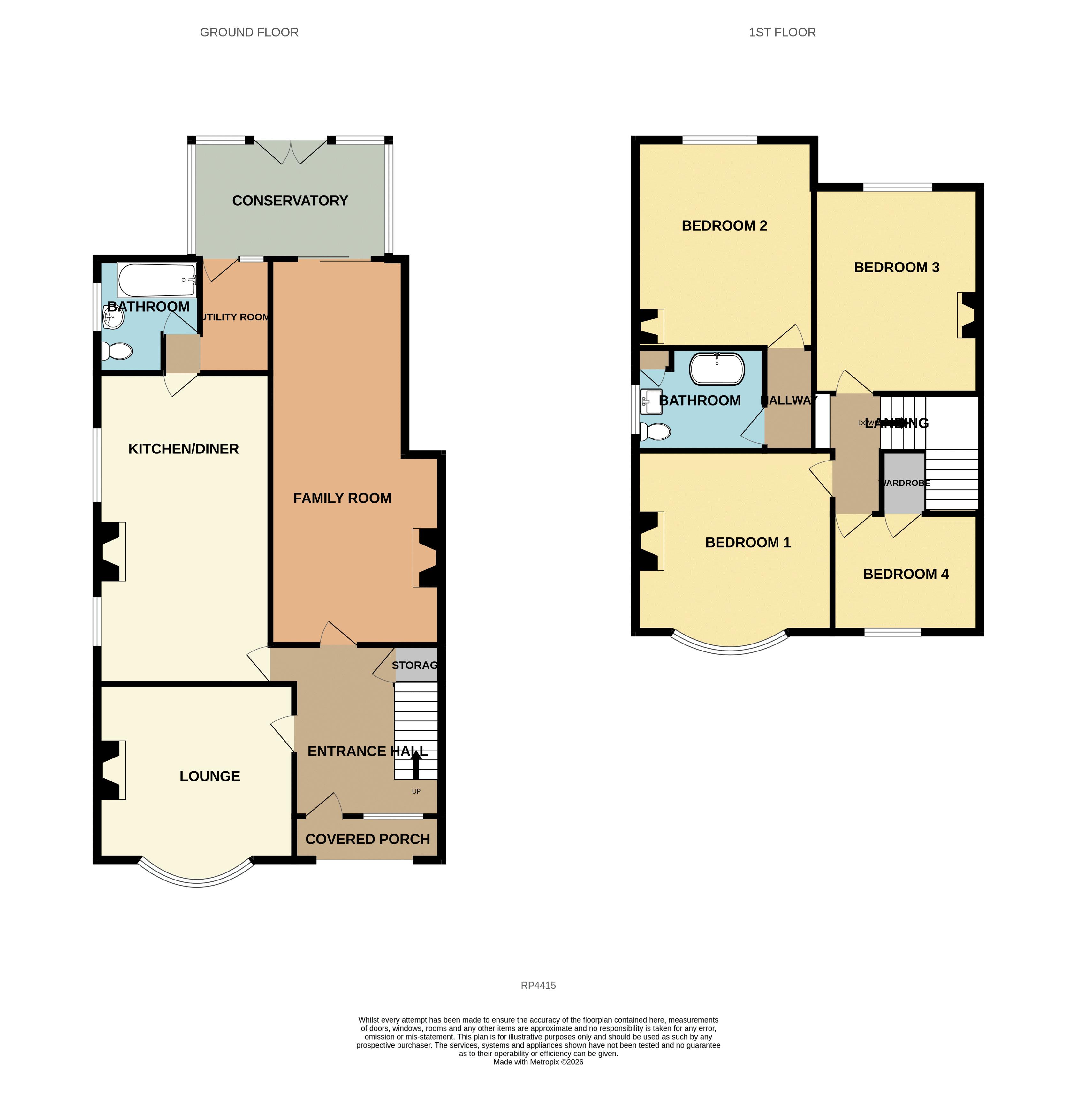 38, Kensington Avenue, Colwyn Bay floorplan