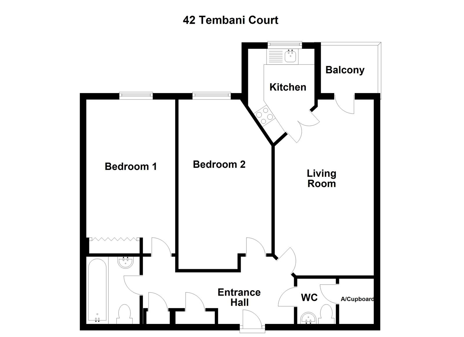 Tembani Court,Flat 42, Colin Road, Paignton floorplan