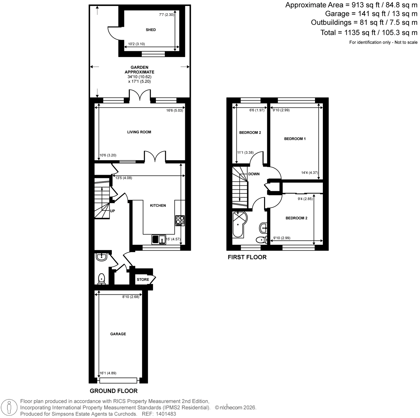 Hetherington Road, Shepperton, TW17 floorplan