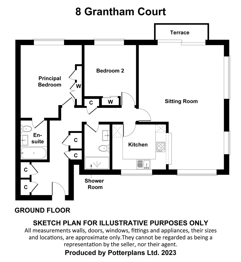 8 Grantham Court, 10 Queen's Road, Cowes floorplan