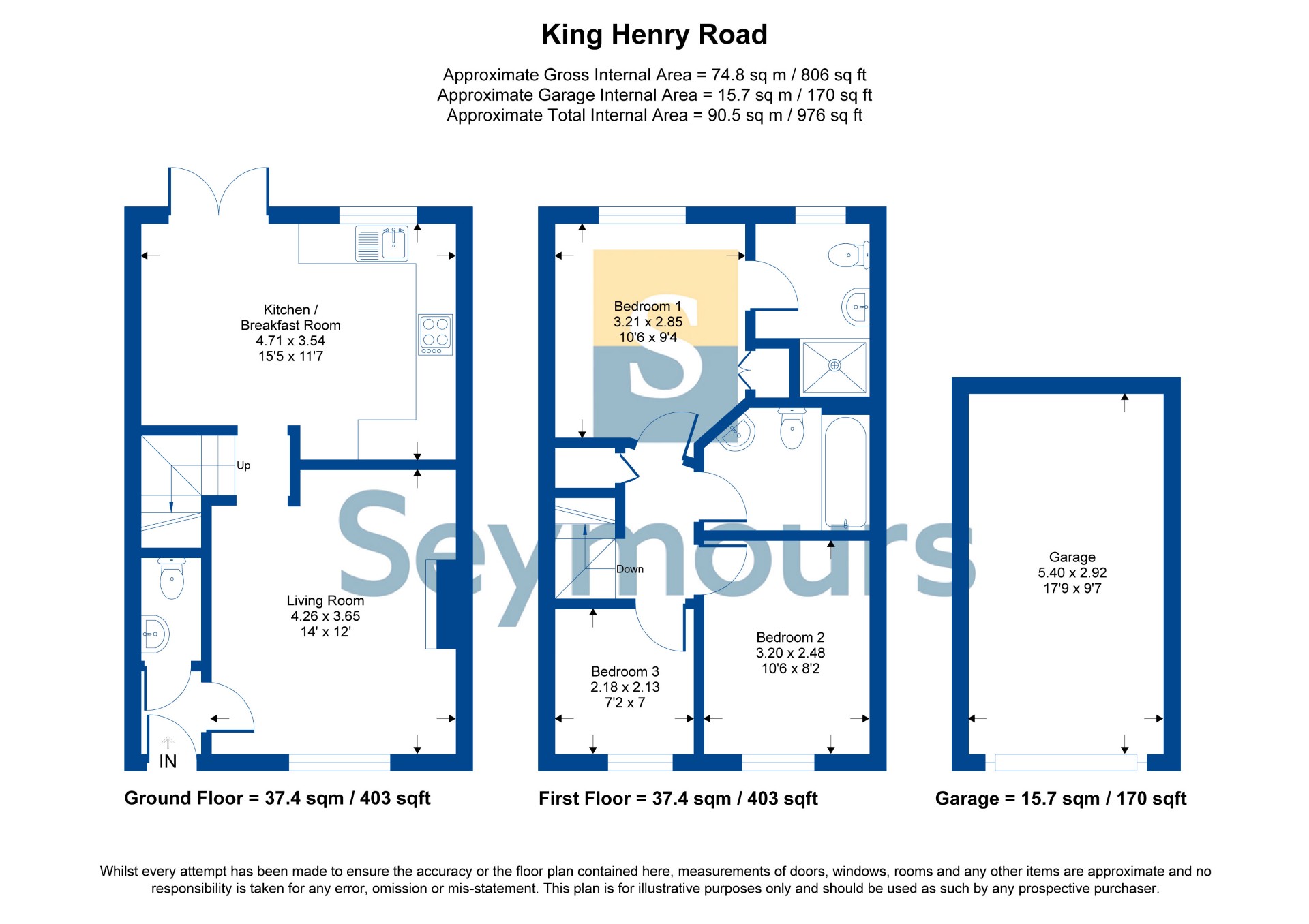 4, King Henry Road, Fleet floorplan