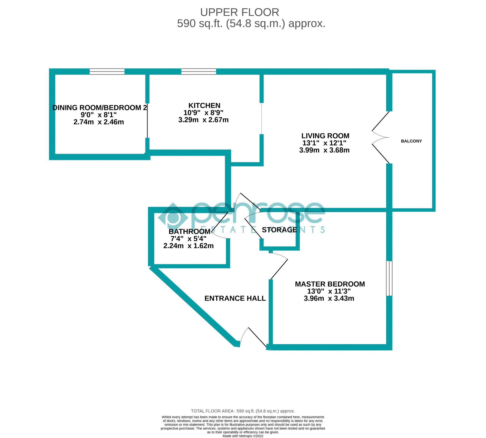 Apartment 52, Holly Street, Luton floorplan