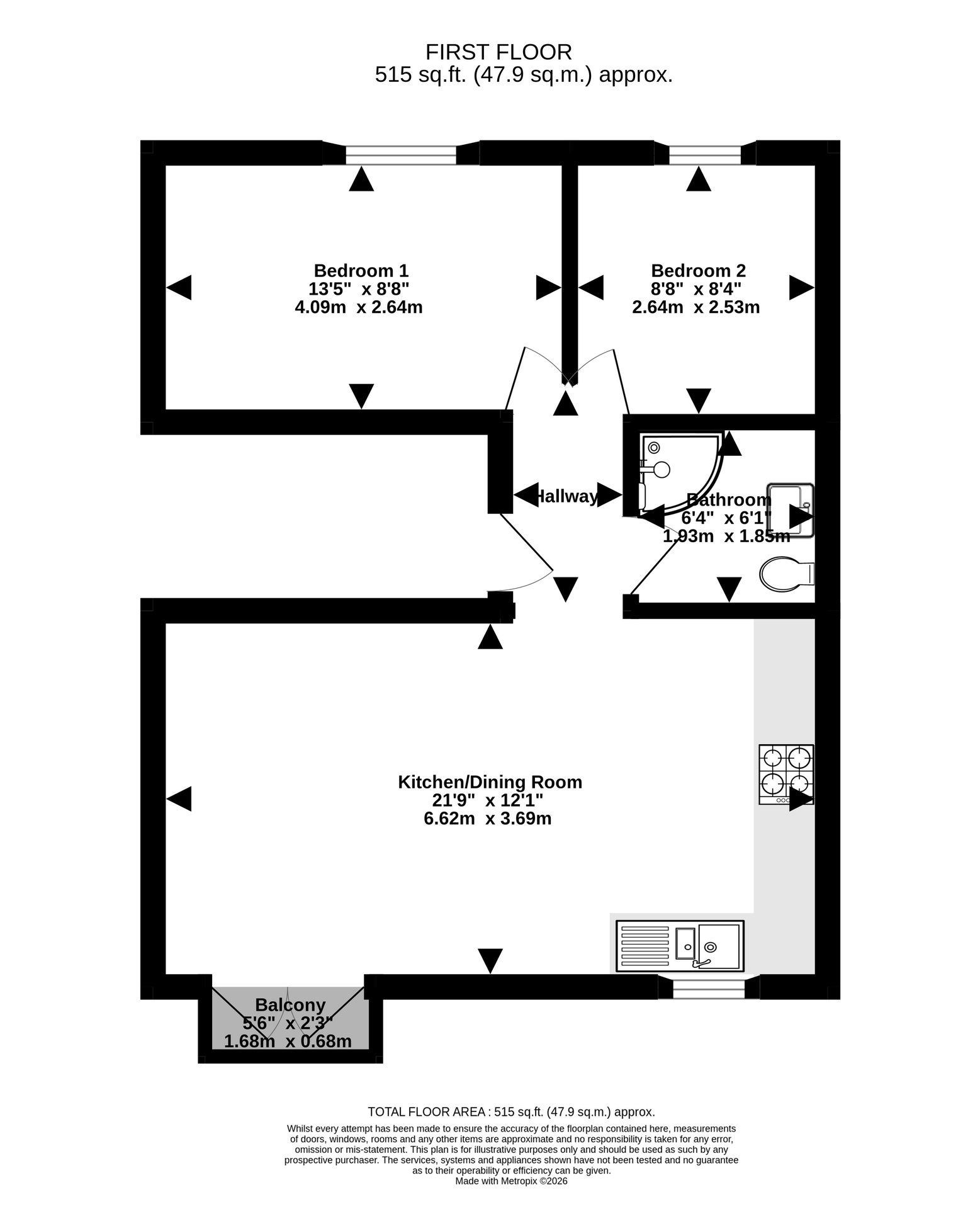 159A Hotwell Road, Bristol floorplan