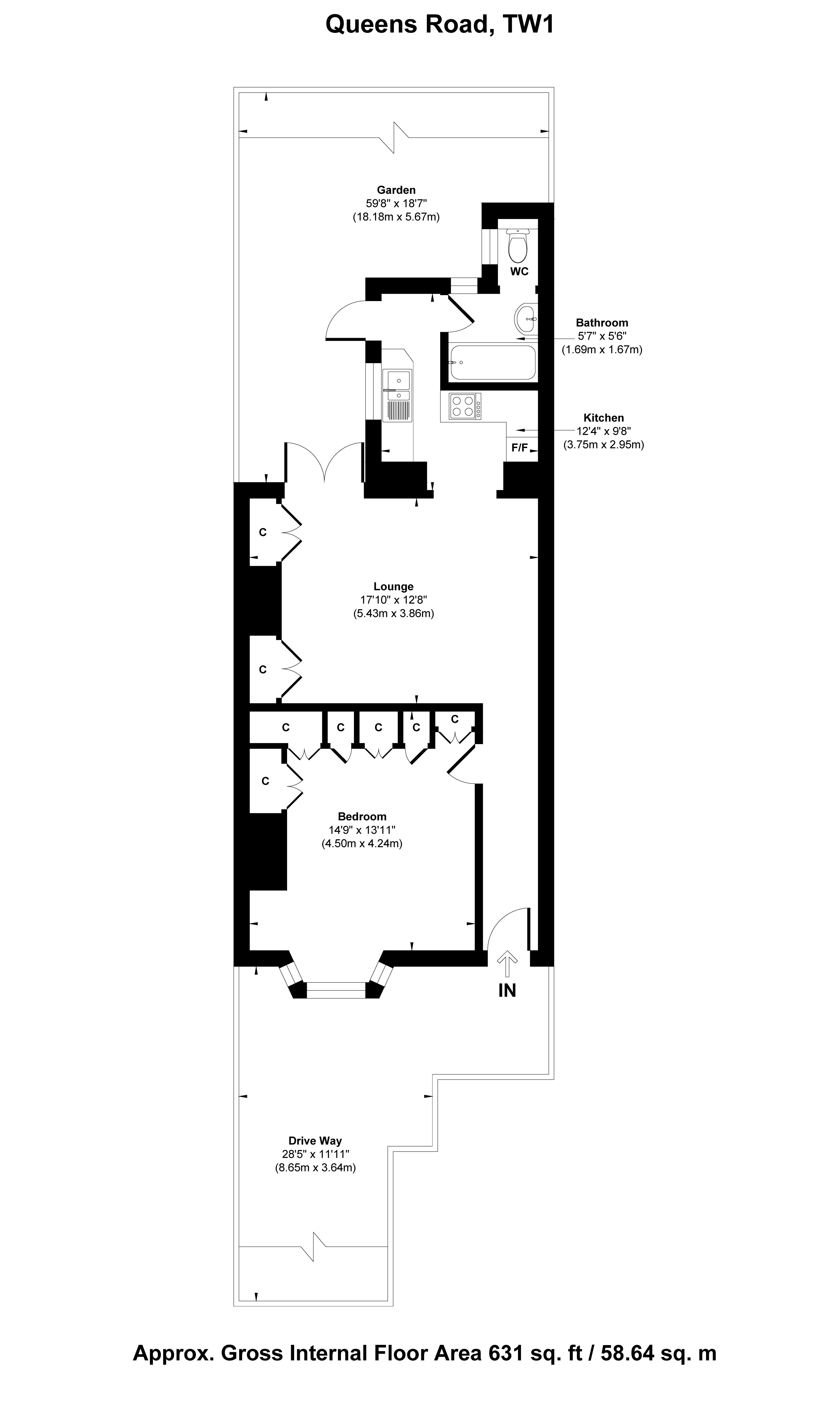 56A, Queens Road, Twickenham floorplan