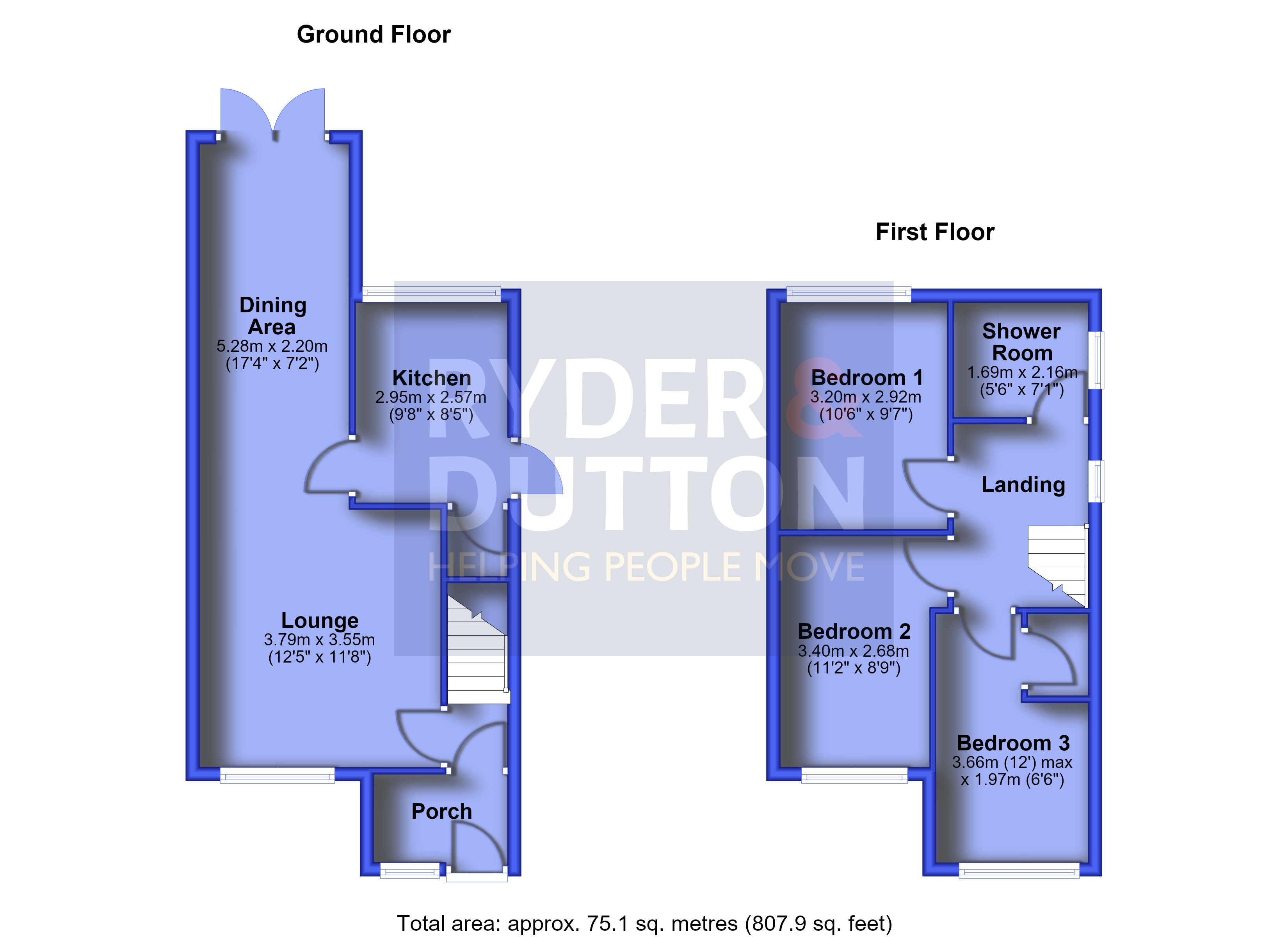 6, Heather Close, Oldham floorplan