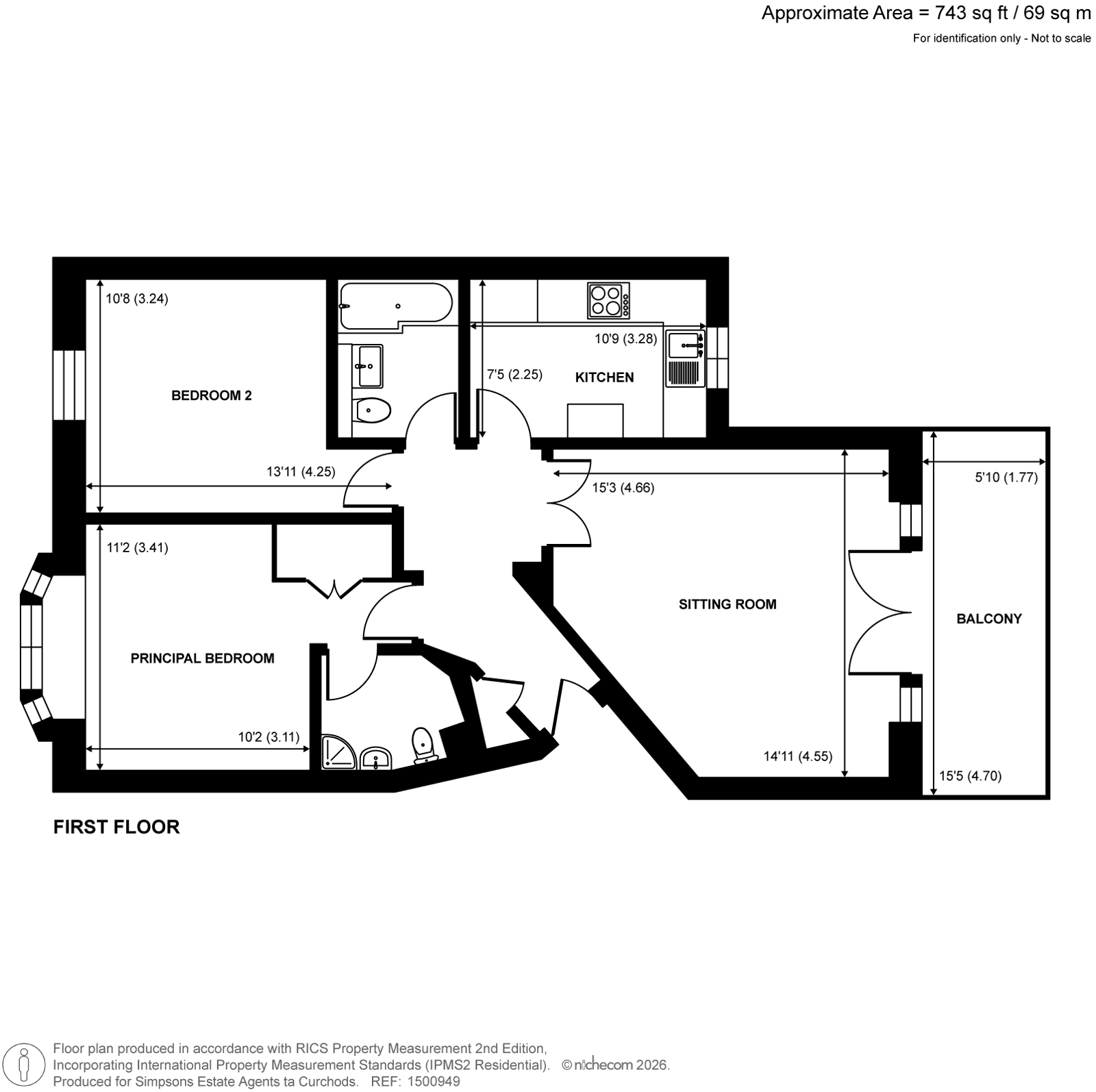 Flat 11, 5, Hardman Road, Kingston Upon Thames floorplan