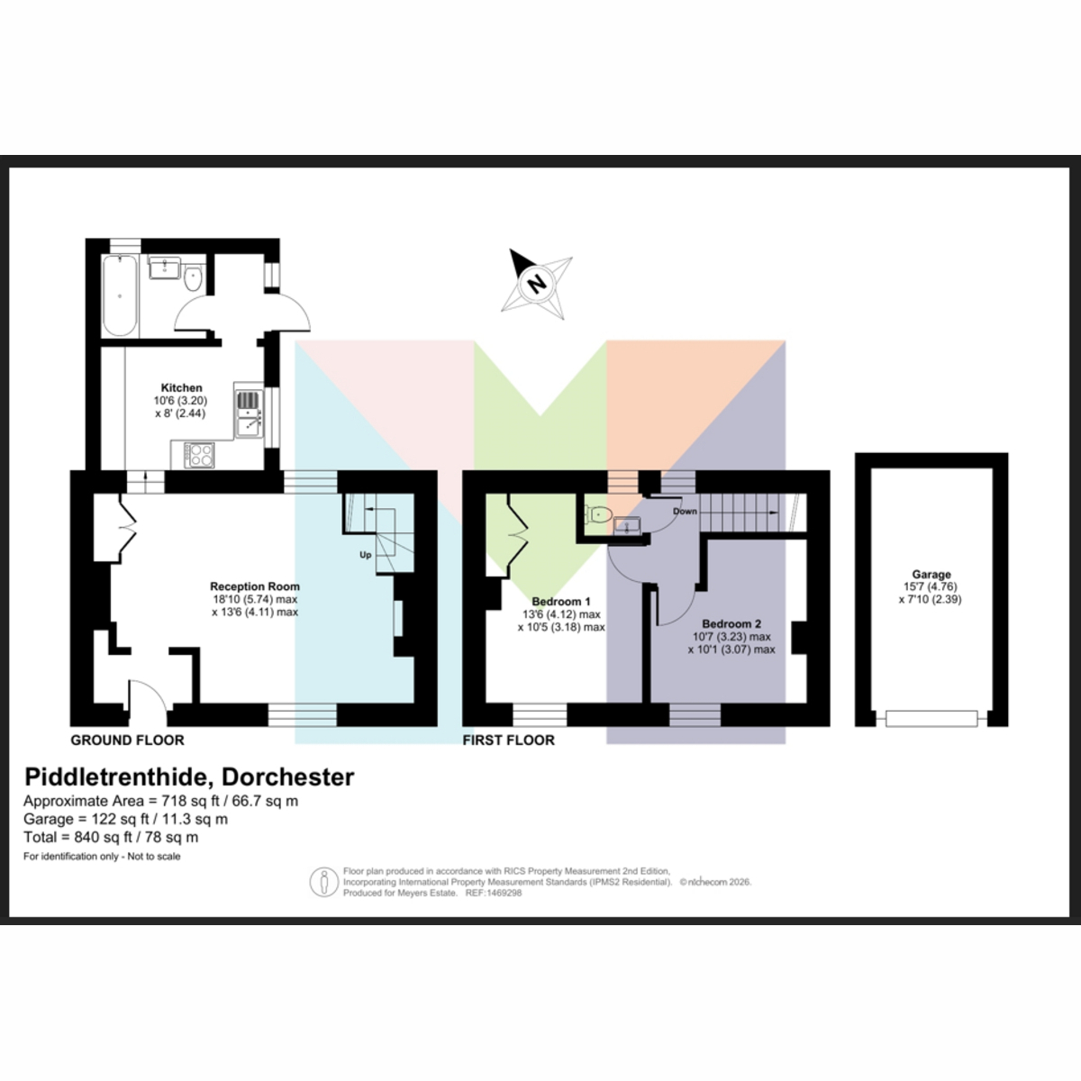2 Redlands Cottages, Piddletrenthide, Dorchester floorplan