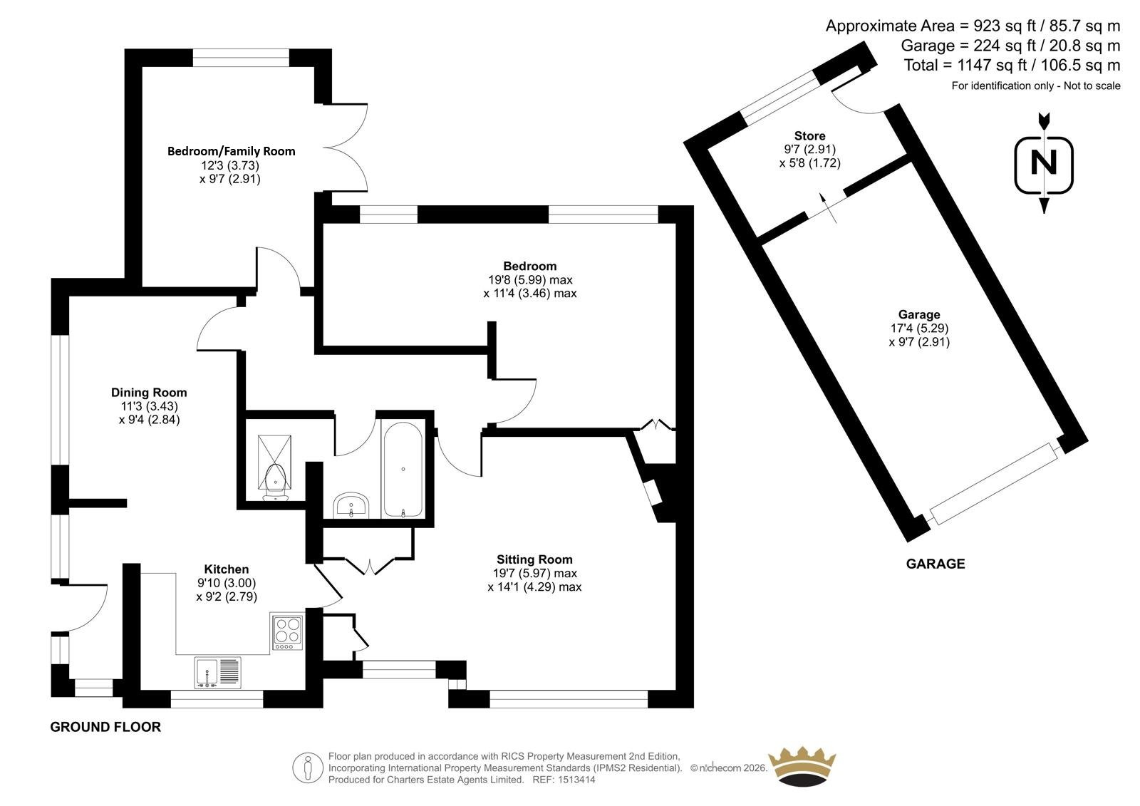 56, Woodside Road, Surrey floorplan