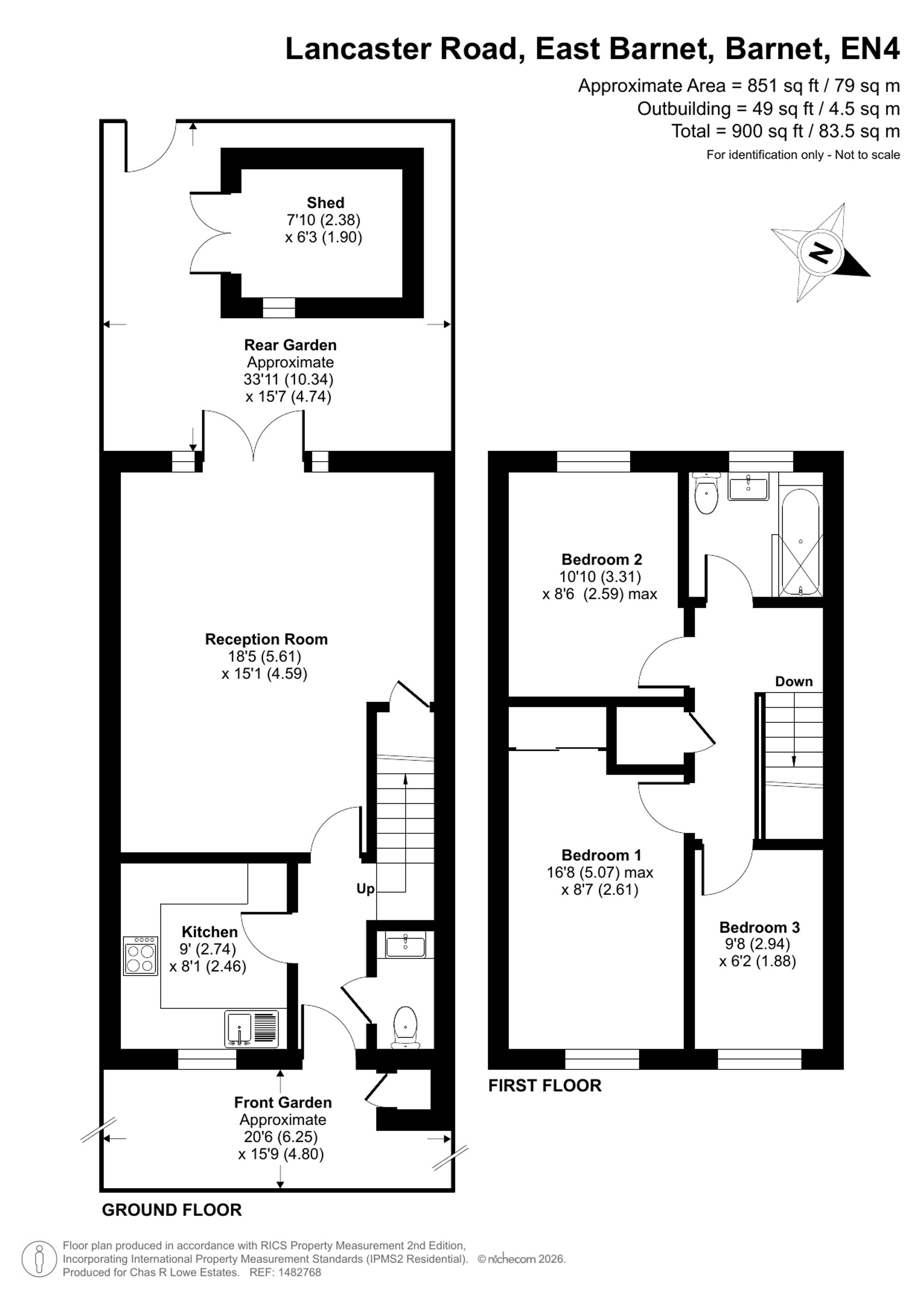 96 Lancaster Road, Barnet floorplan