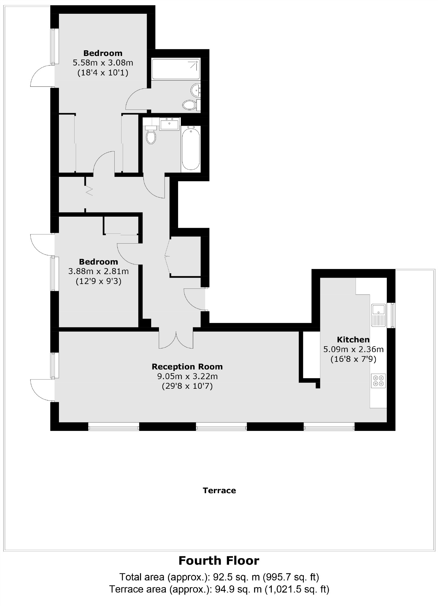 Apartment 80, Wharf House, 2, Brewery Lane, Twickenham floorplan