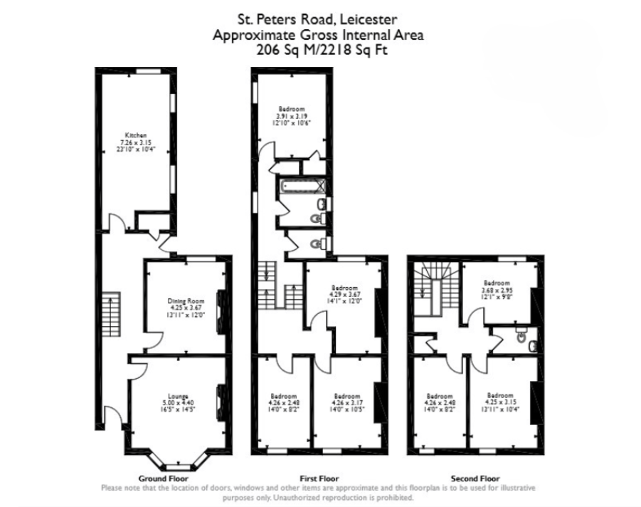 9, St Peters Road , LEICESTER floorplan
