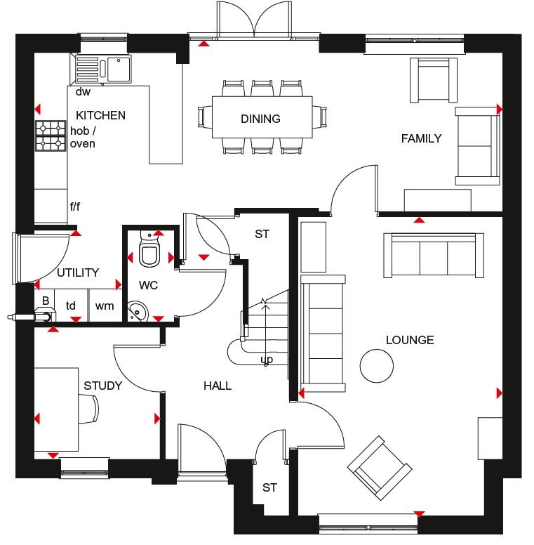 H7519209, Southern Cross, Wixams, Bedford floorplan