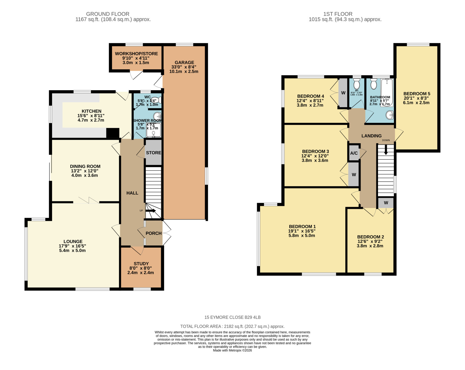 15, Eymore Close, Selly Oak floorplan