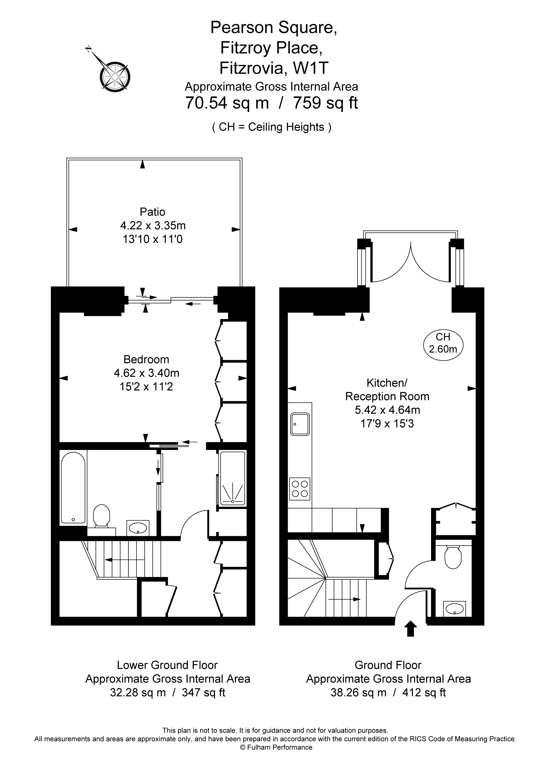 Apartment G01, 4, Pearson Square, Fitzrovia floorplan