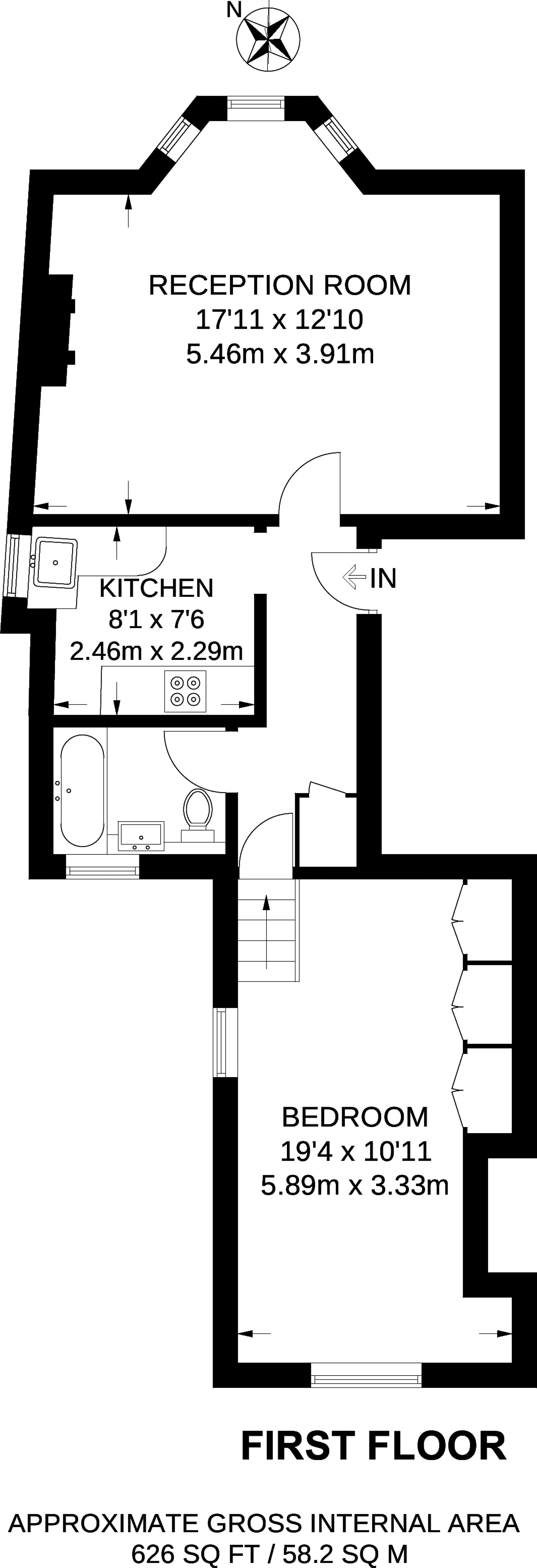 1 Bedrooms Flat to rent in Tremlett Grove, Tufnell Park N19