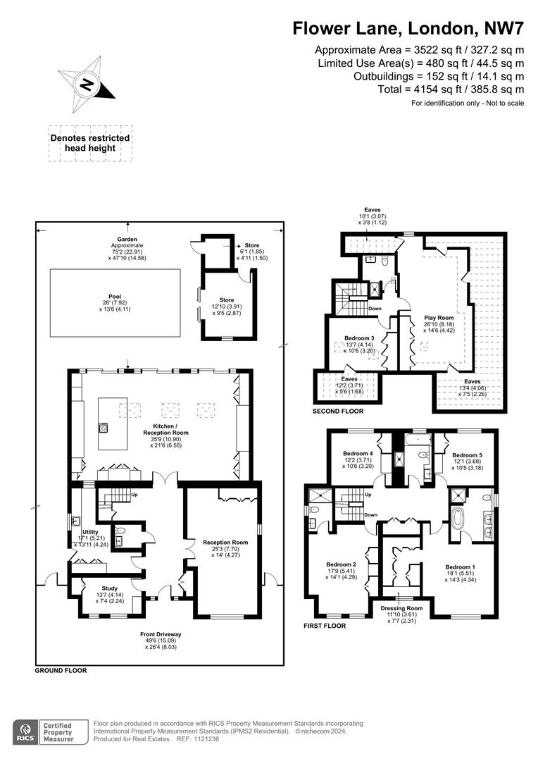 64, Flower Lane, Mill Hill floorplan