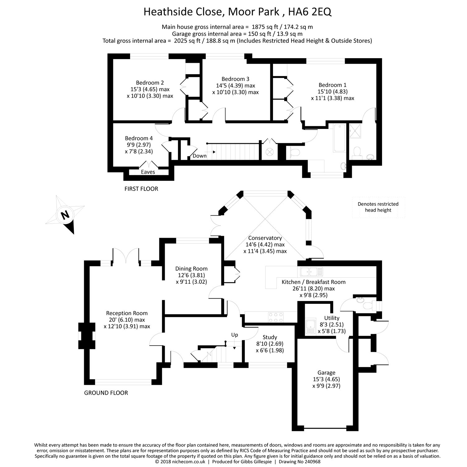 4 Bedrooms Detached house for sale in Heathside Close, Moor Park, Middlesex HA6