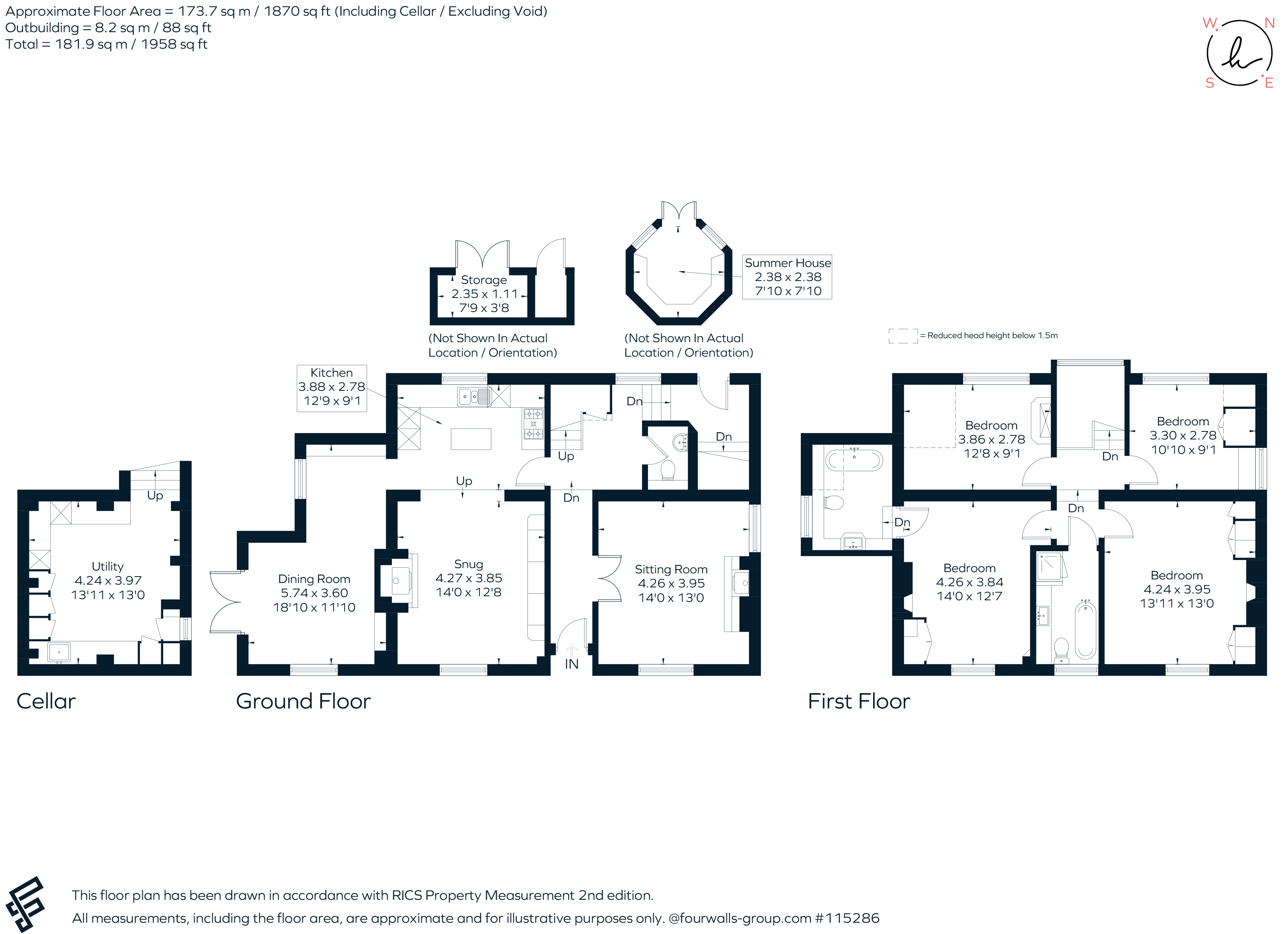 The Old Cricketers Inn, Colt Hill, Odiham floorplan