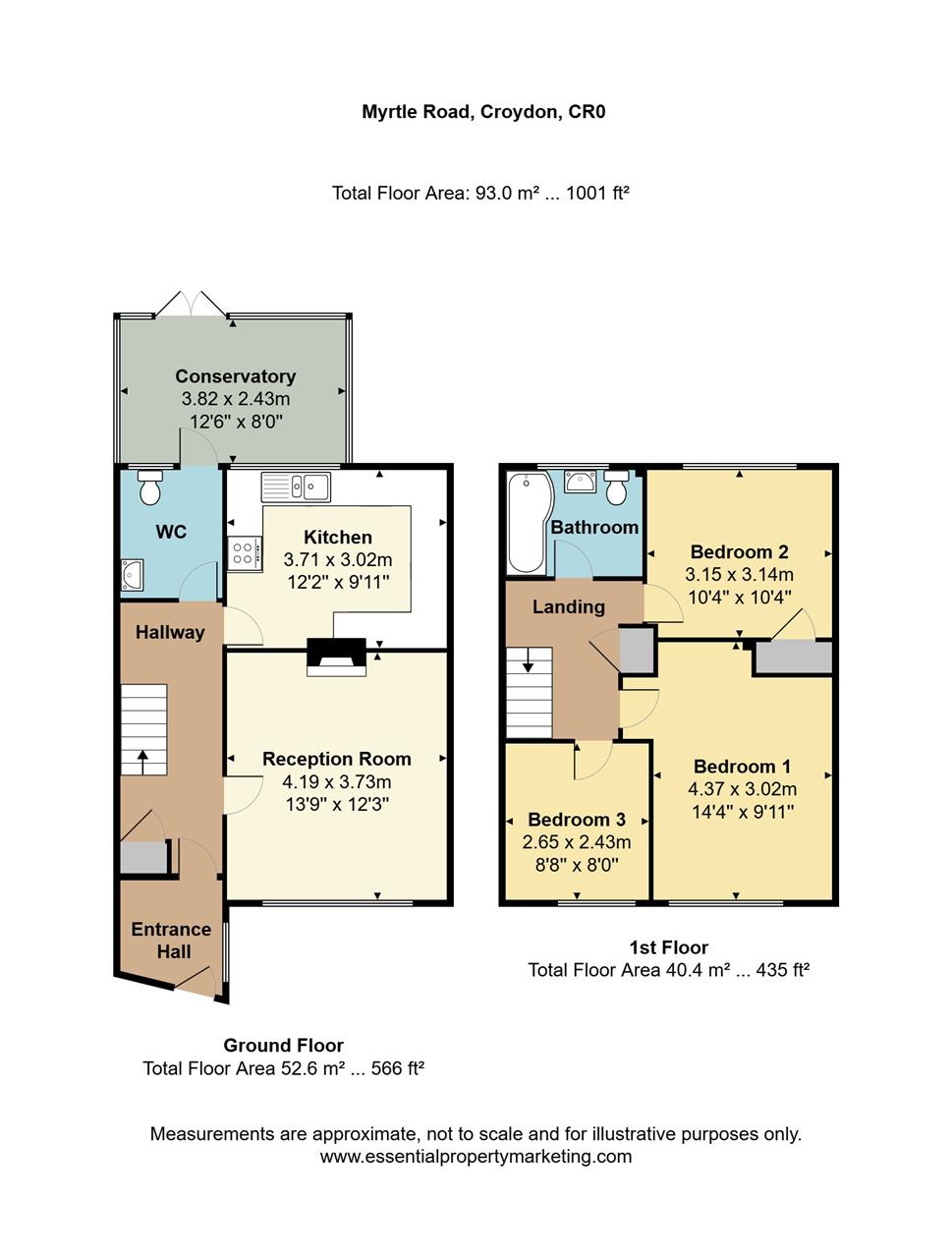 52, Myrtle Road, Croydon floorplan