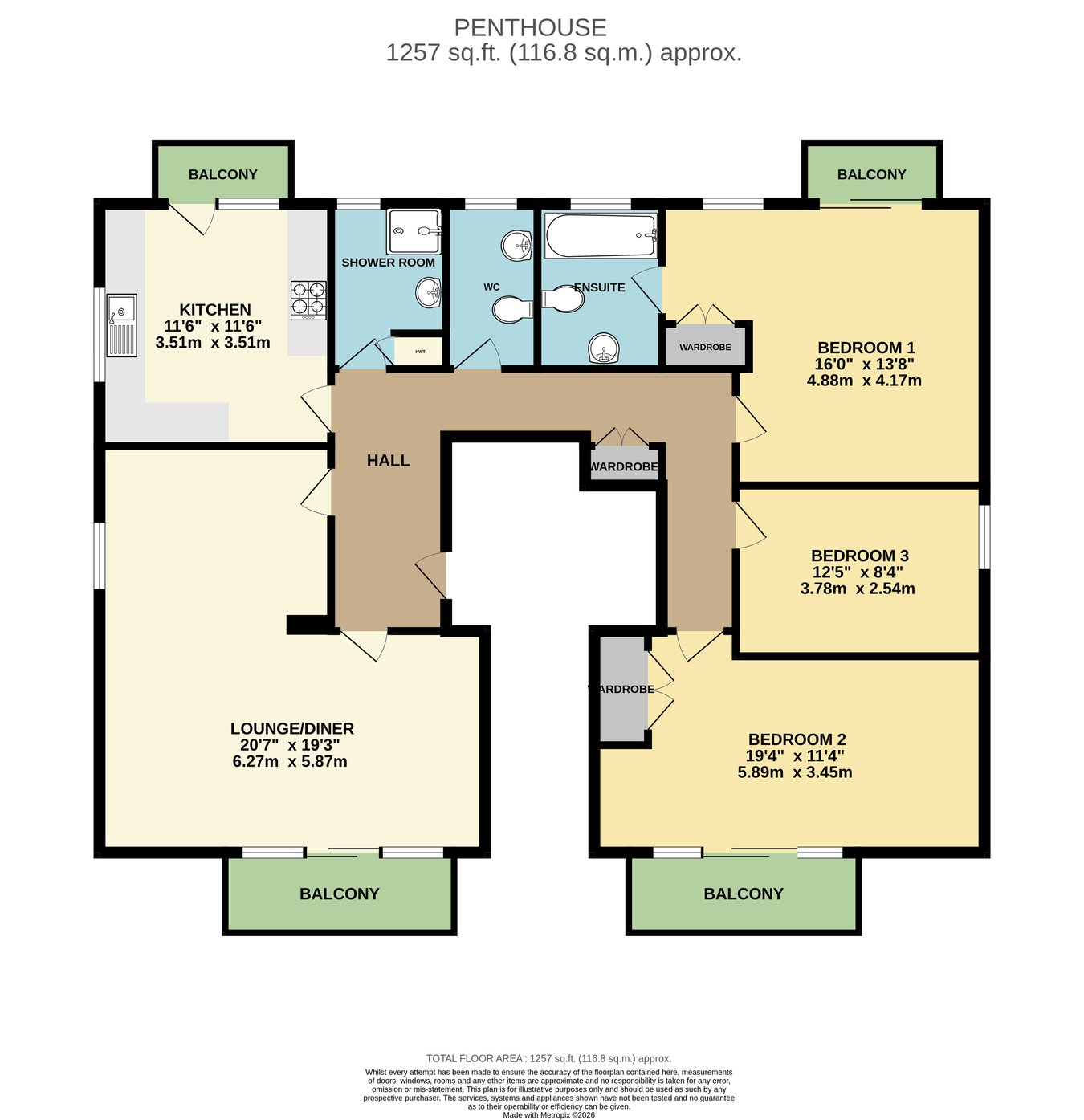 Pinewoods Court, Pinewoods, Bexhill-on-Sea floorplan