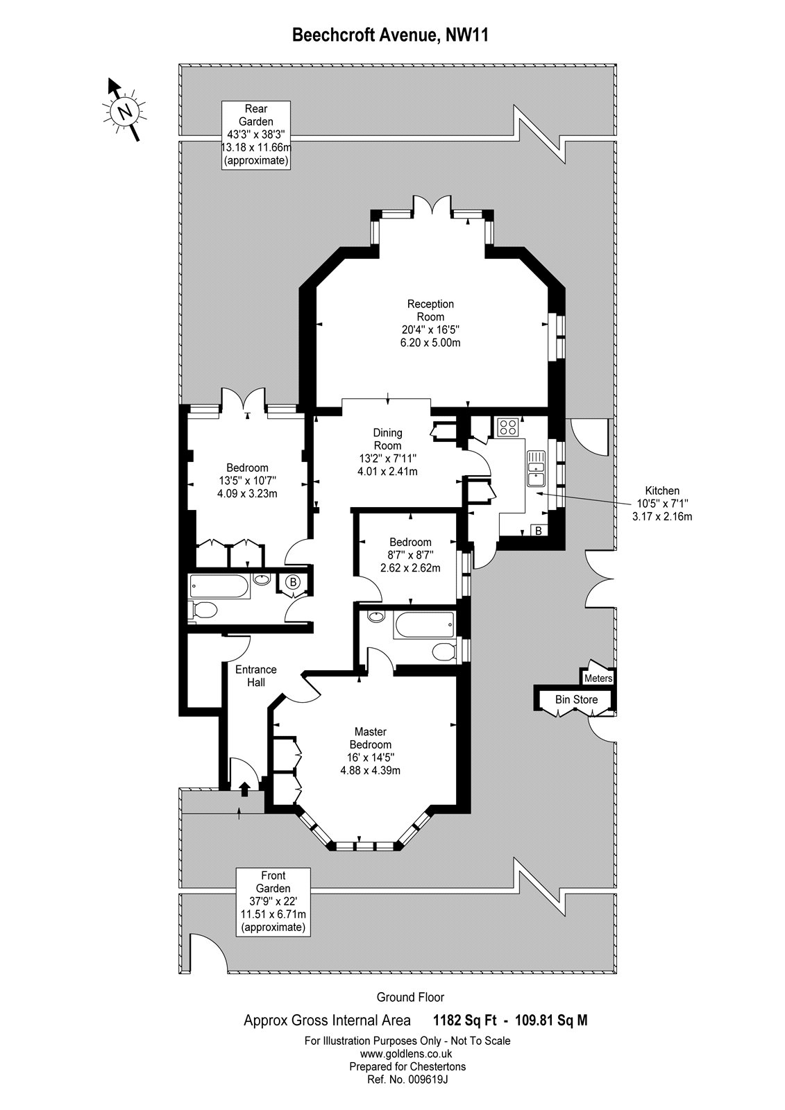 3 Bedrooms Flat to rent in Beechcroft Avenue, Golders Green, London NW11