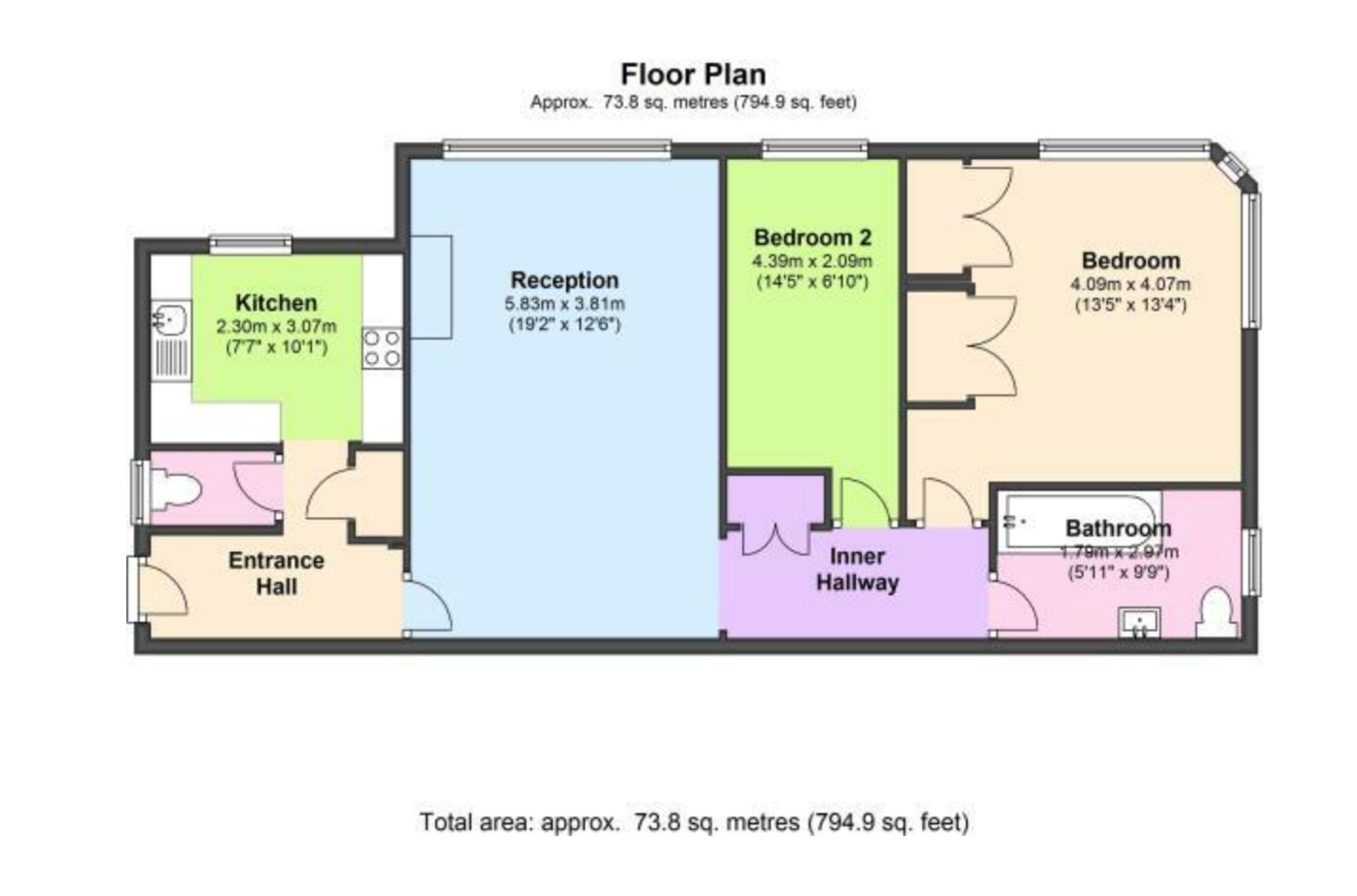 Flat 33, Portsea Hall Portsea Place, London floorplan
