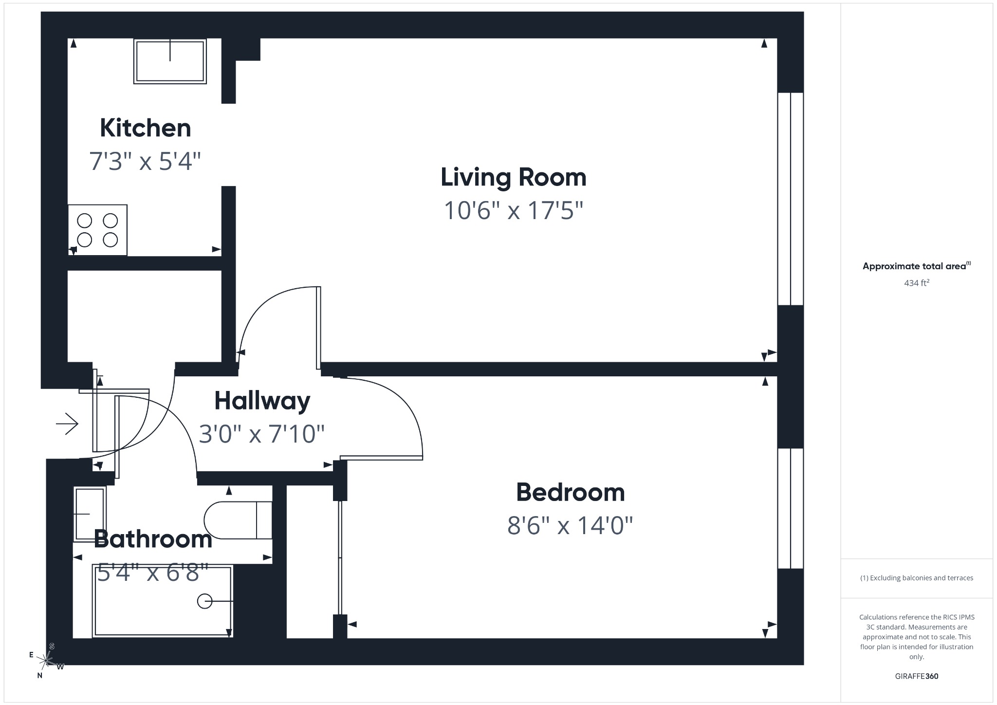 Flat 42, Finch Court, Sidcup floorplan