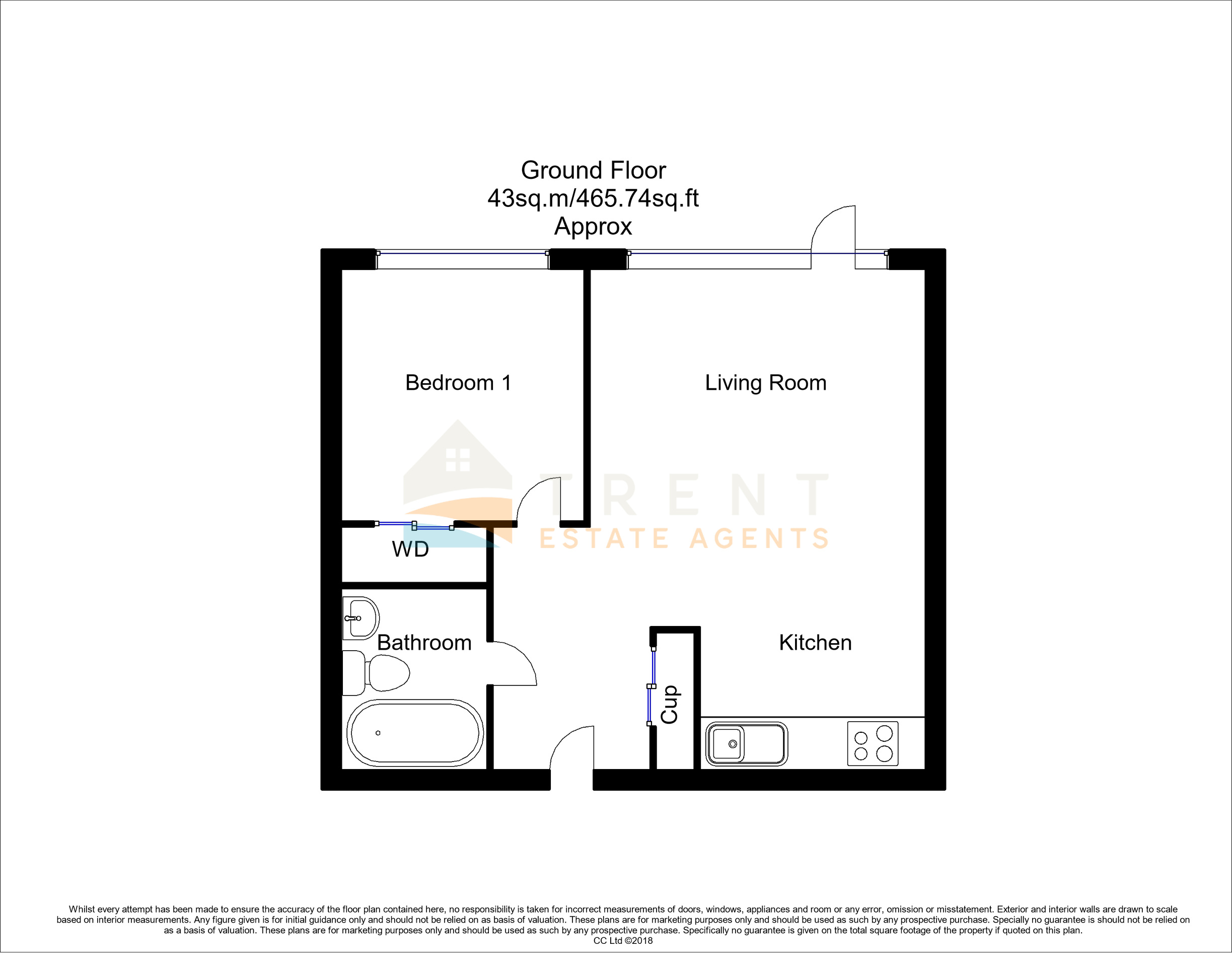Apartment 506, Nottingham floorplan