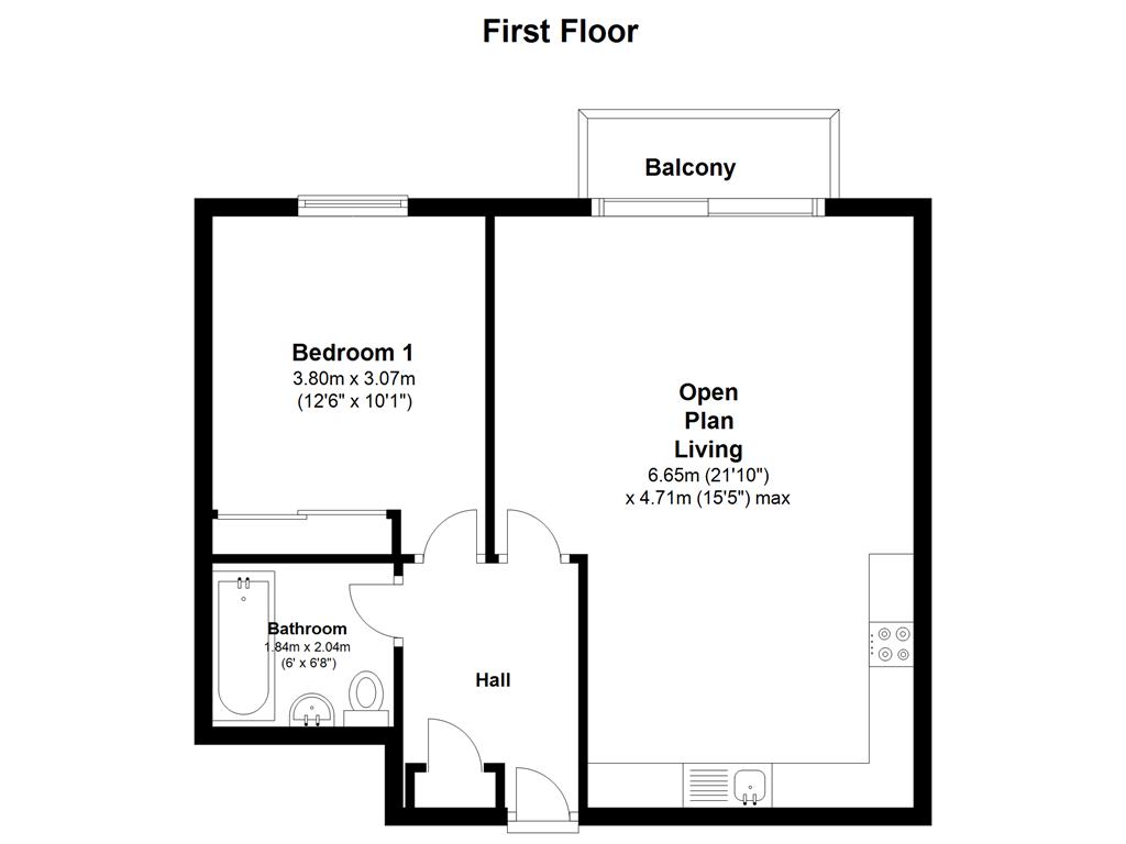 1 Bedrooms Flat to rent in Thornton Side, Redhill RH1