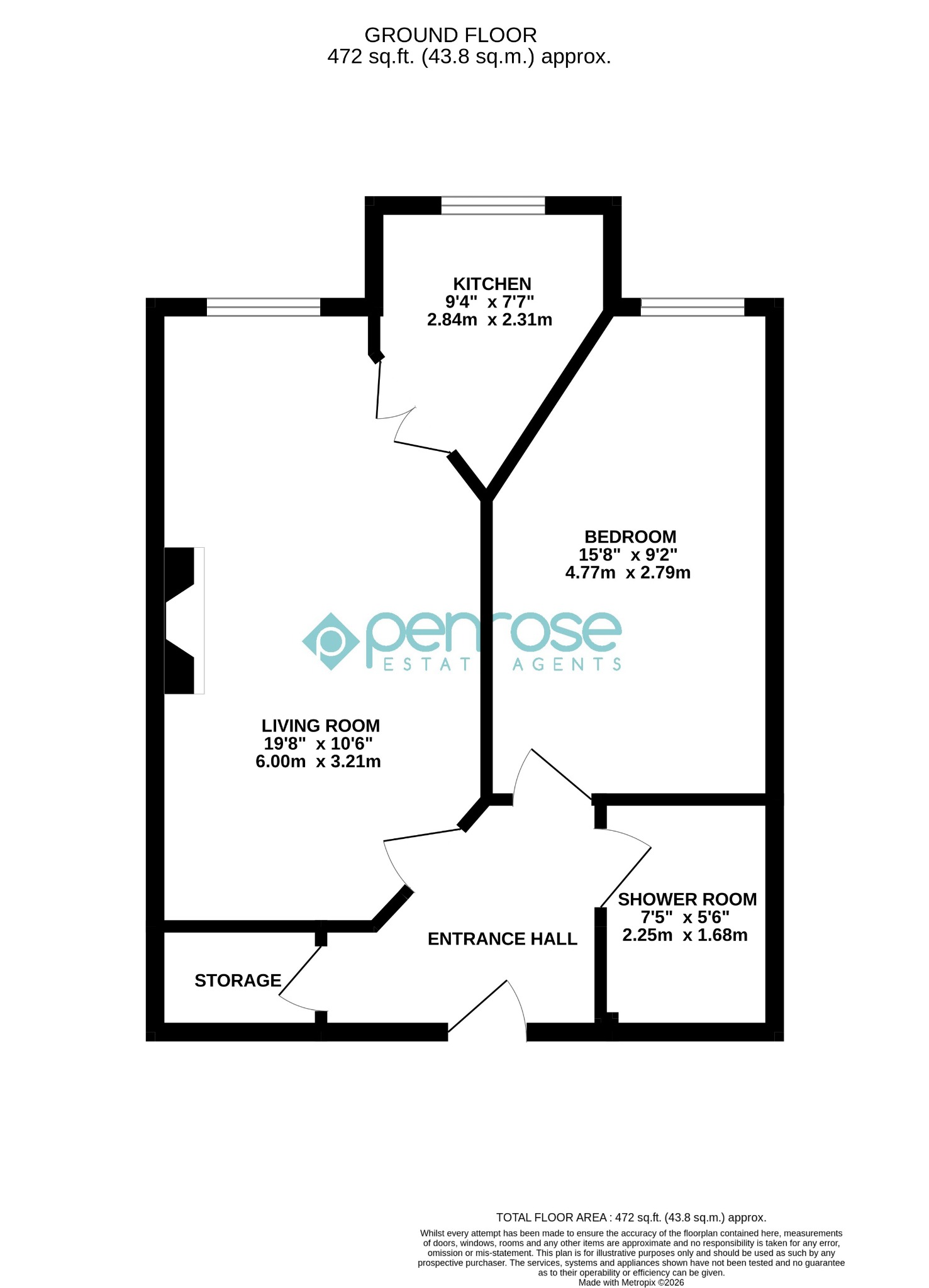 Flat 41, Popes Court, Luton floorplan