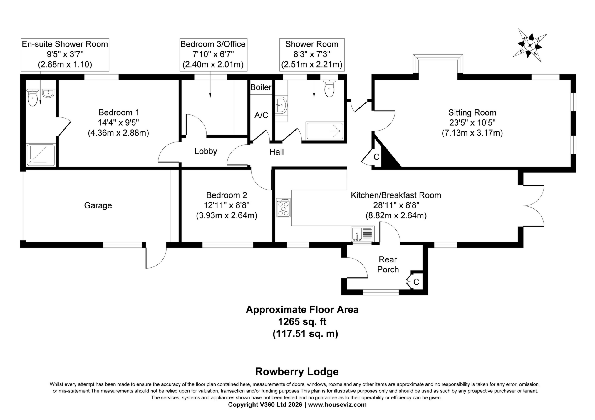 Rowberry Lodge, Oldwood Road, Tenbury Wells floorplan