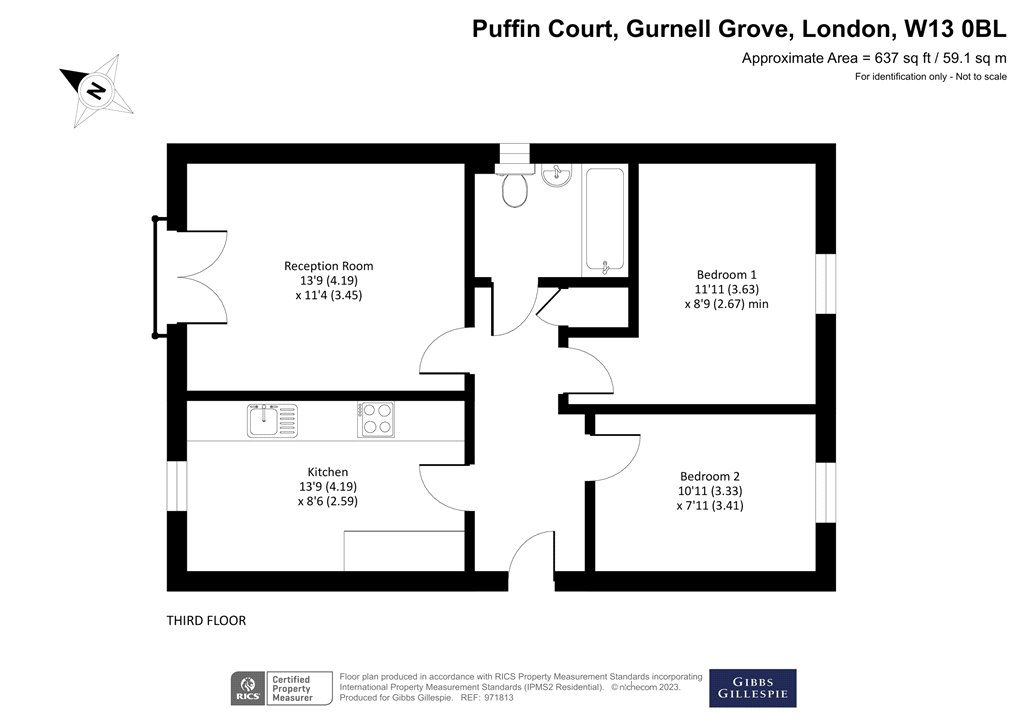 8 Puffin Court, 368, Gurnell Grove, London floorplan