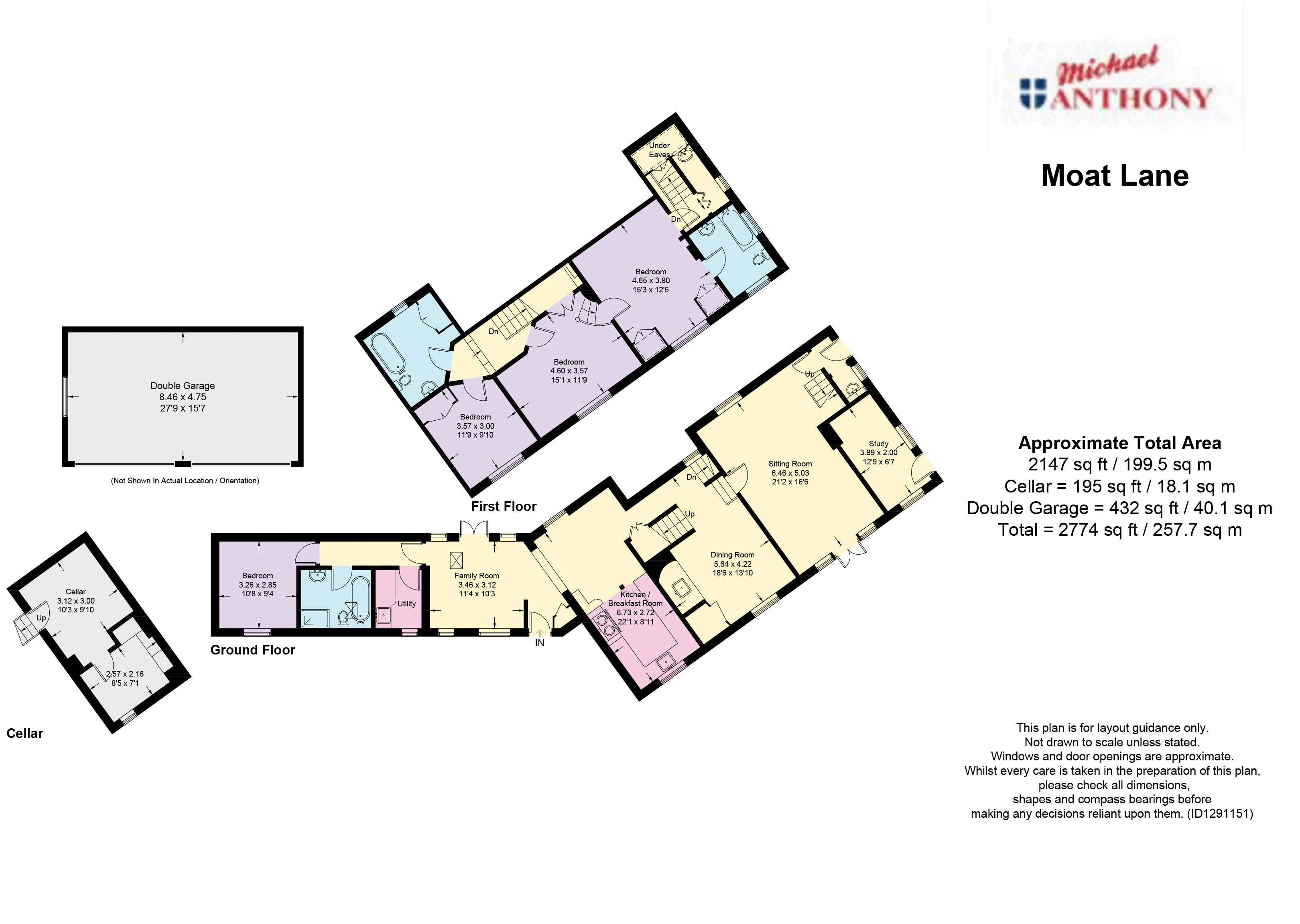 The Old Anchor, Moat Lane, Wingrave floorplan