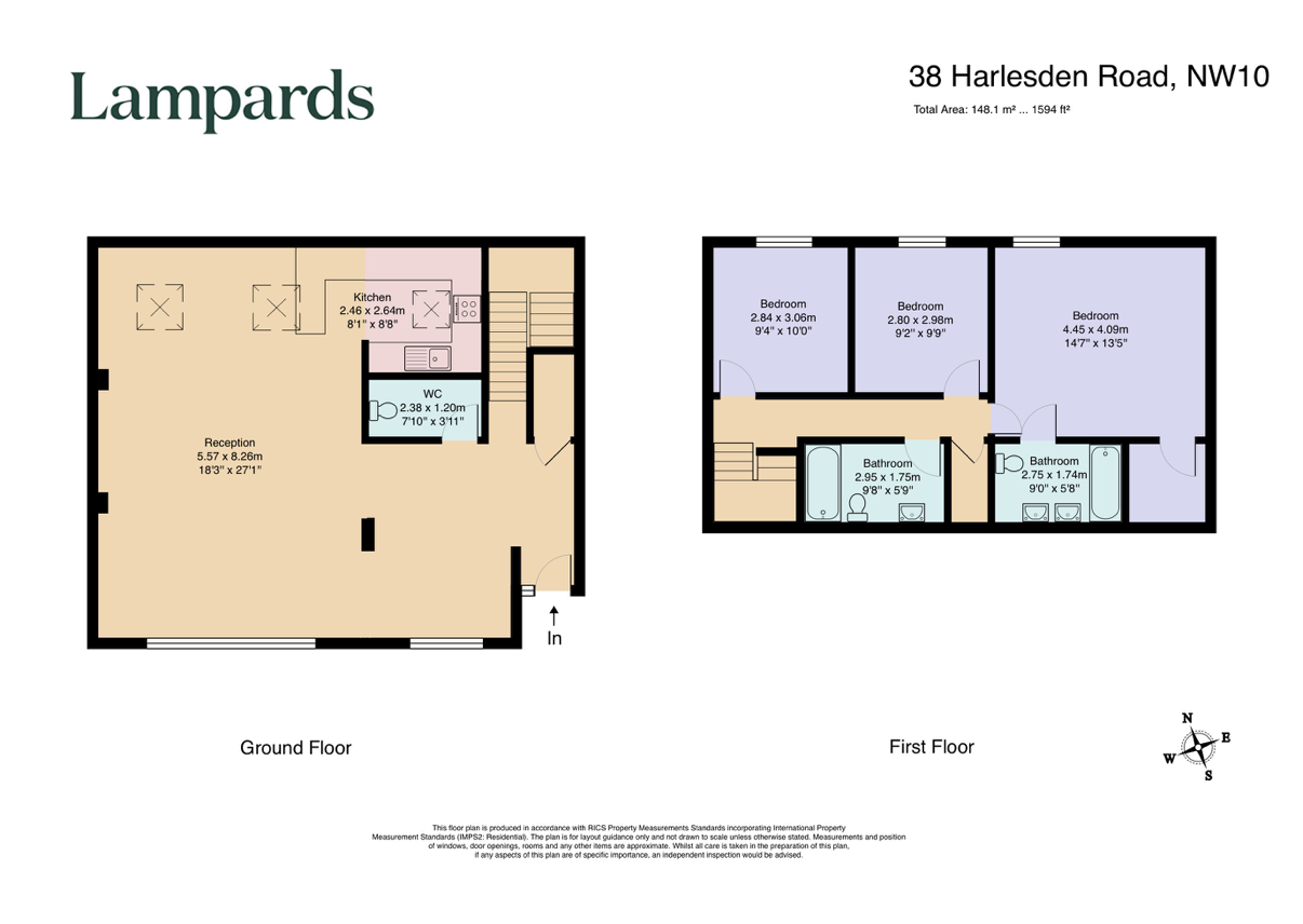 The Oasis, 38,Flat 1, Harlesden Road, London floorplan