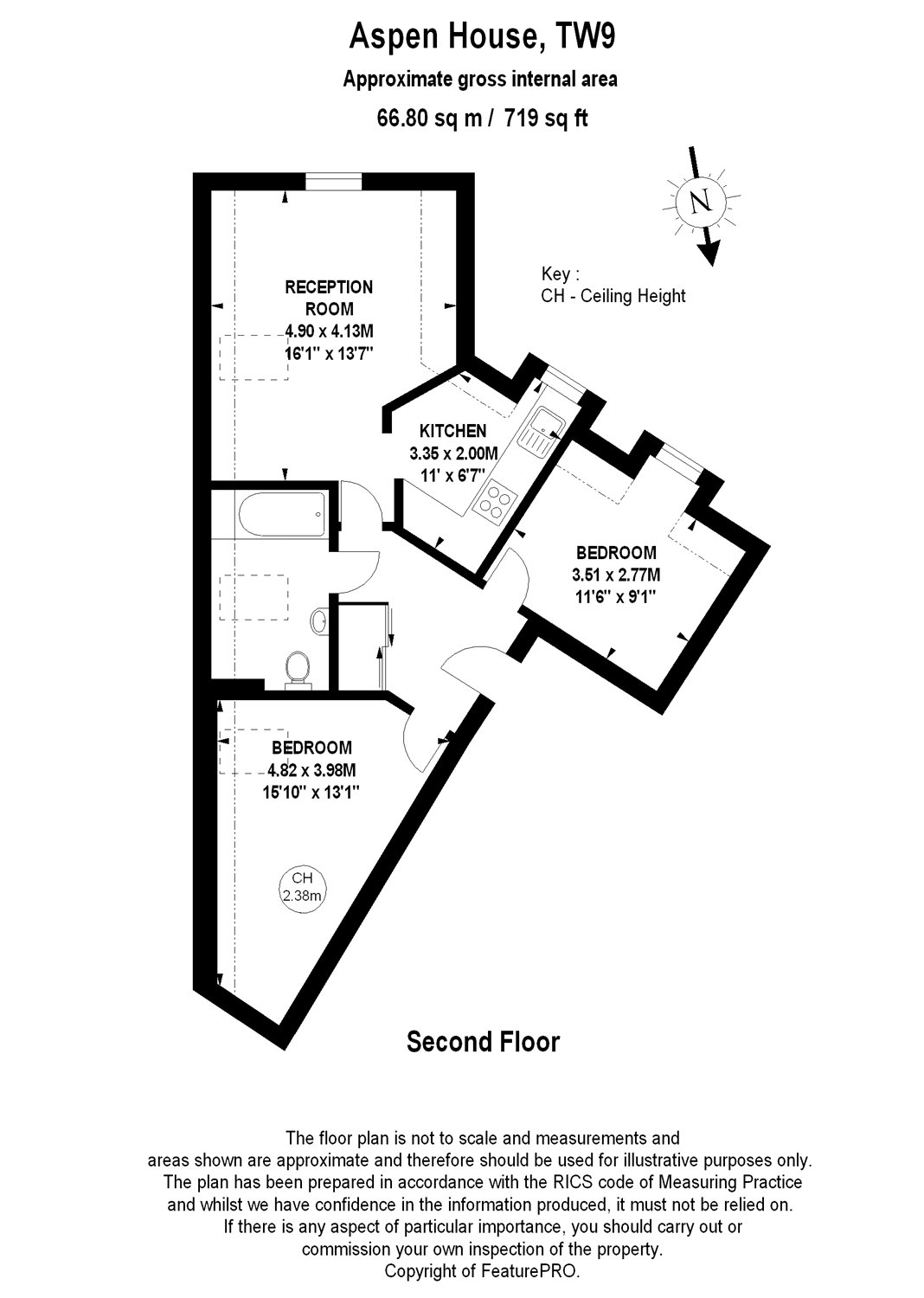 2 Bedrooms Flat to rent in Aspen House, 10 Forest Road, Richmond, Surrey TW9