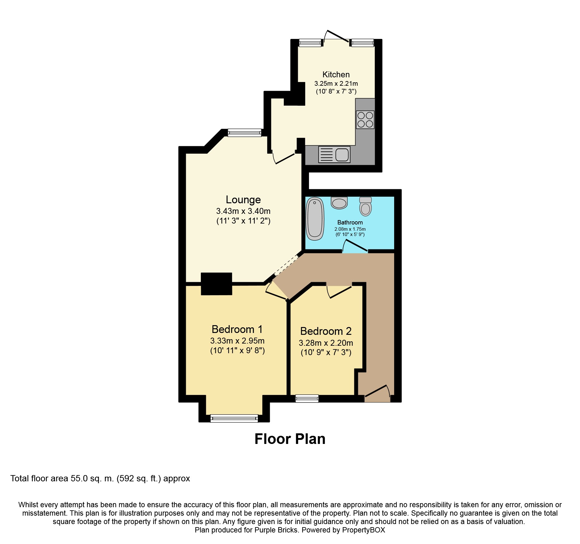 2 Bedrooms Flat for sale in Hanover Street, Brighton BN2