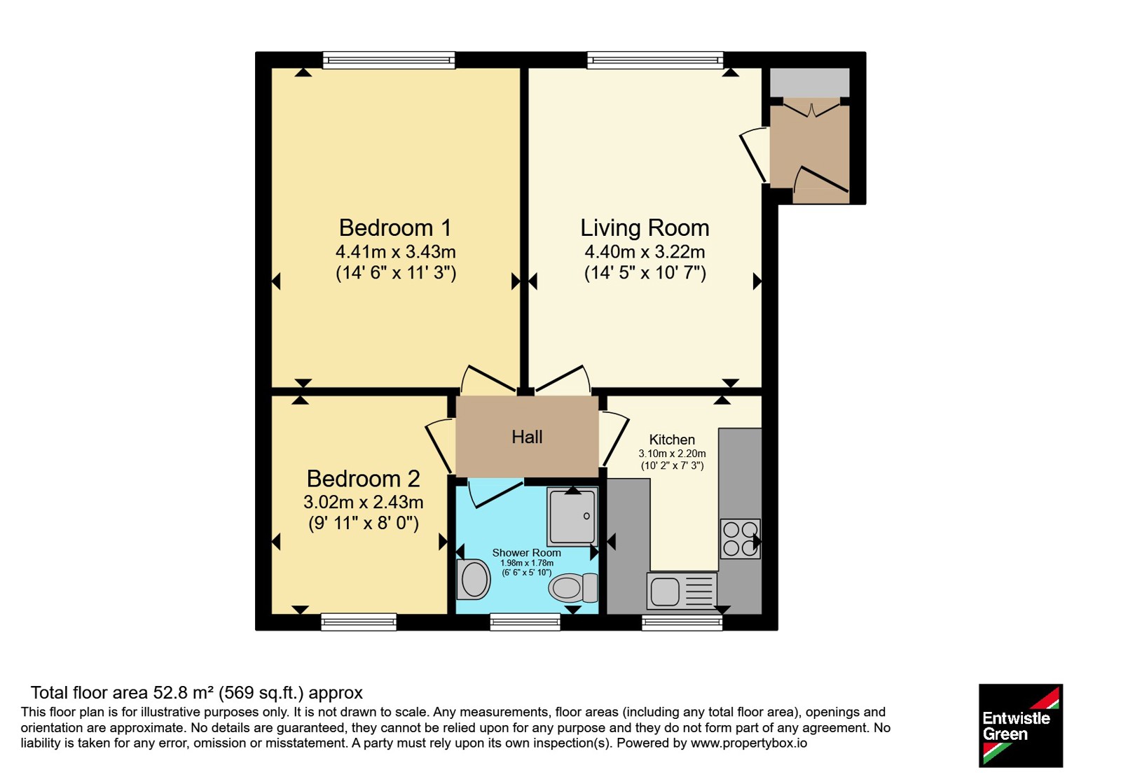 Flat 8 Portland Court,, Heyhouses Lane, Lancashire floorplan
