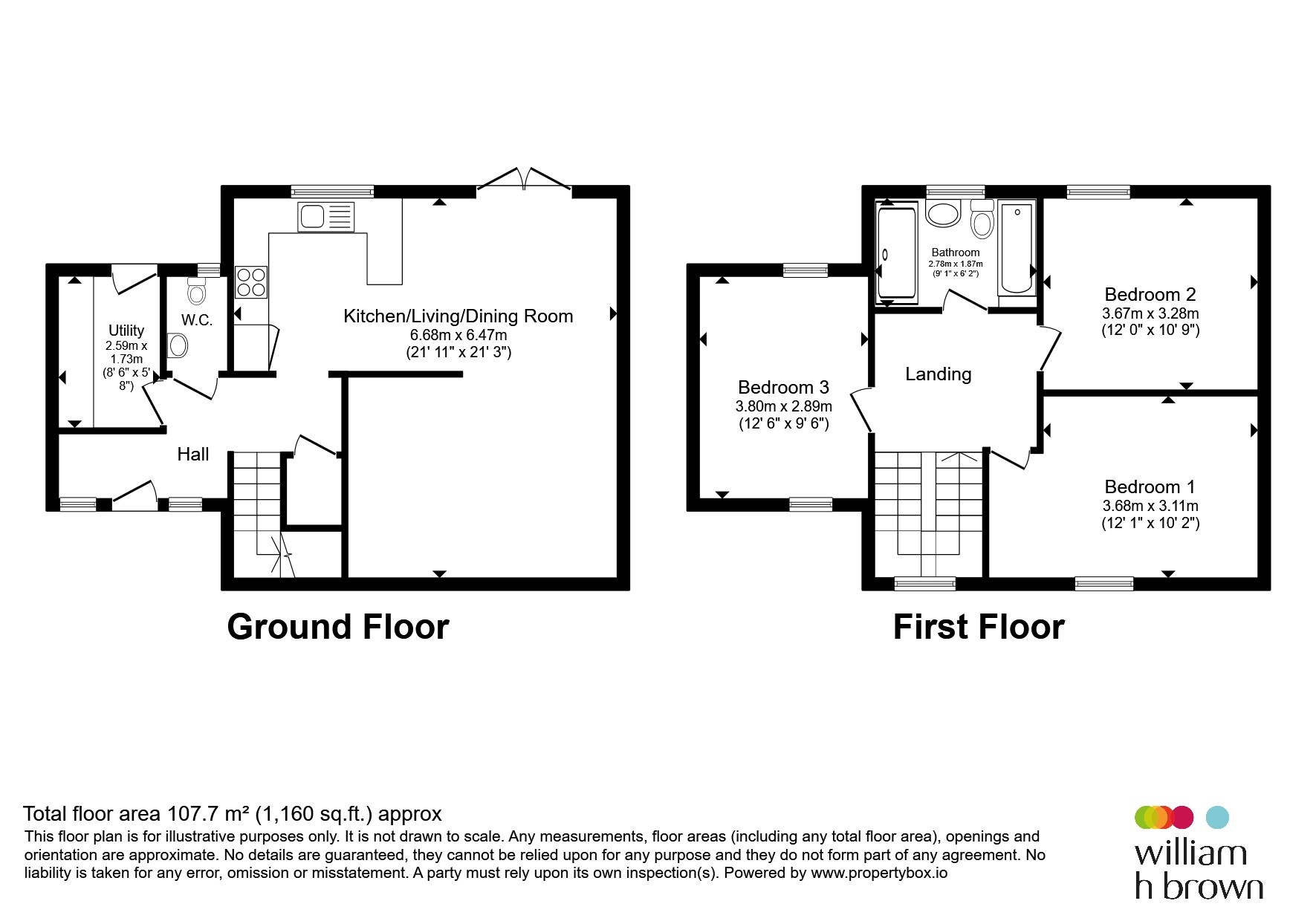 2, Yew Close, Brandon floorplan