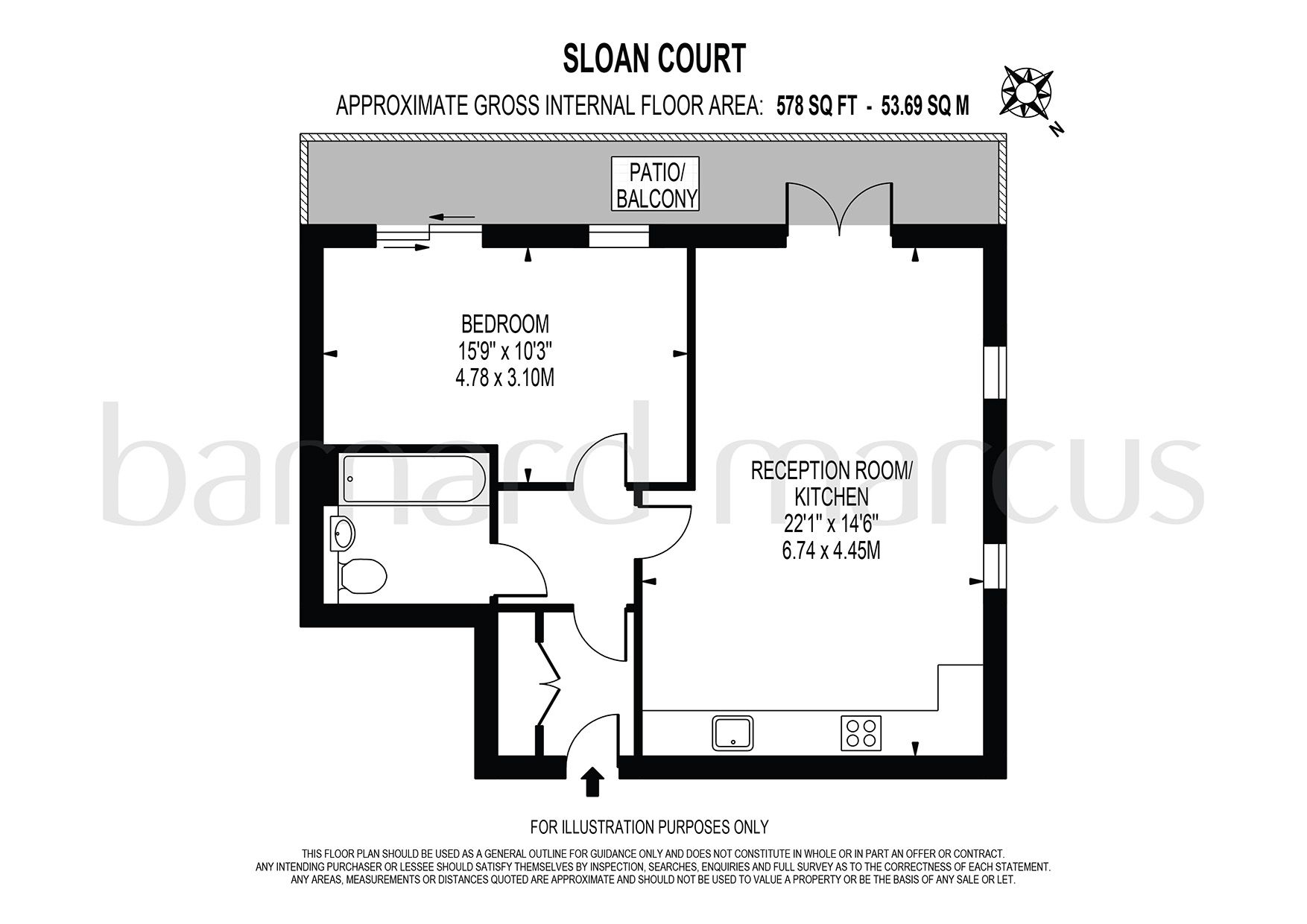 Flat 1 Sloan Court, Coombe Road, New Malden floorplan