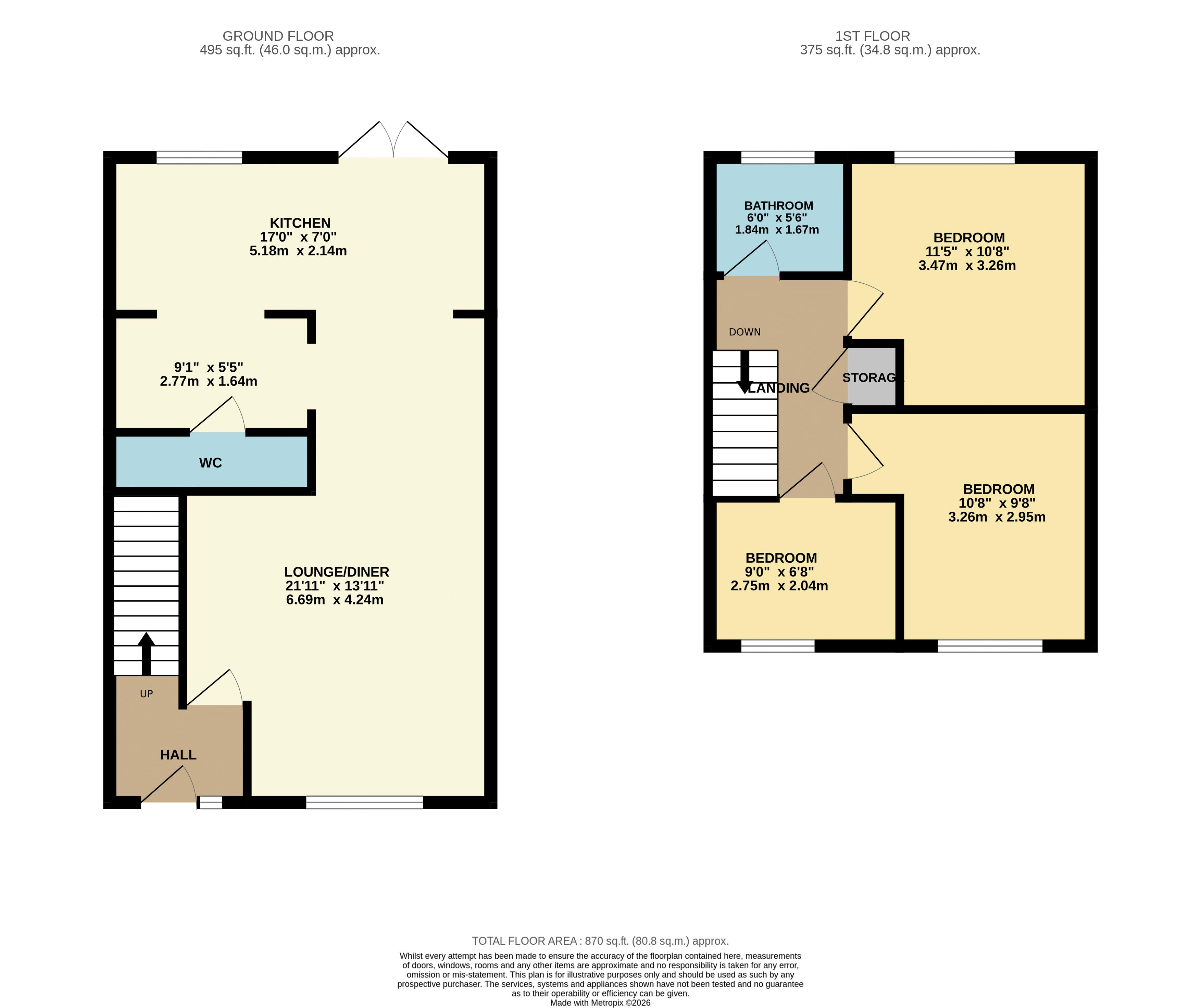 26, Croft Walk, Broxbourne floorplan
