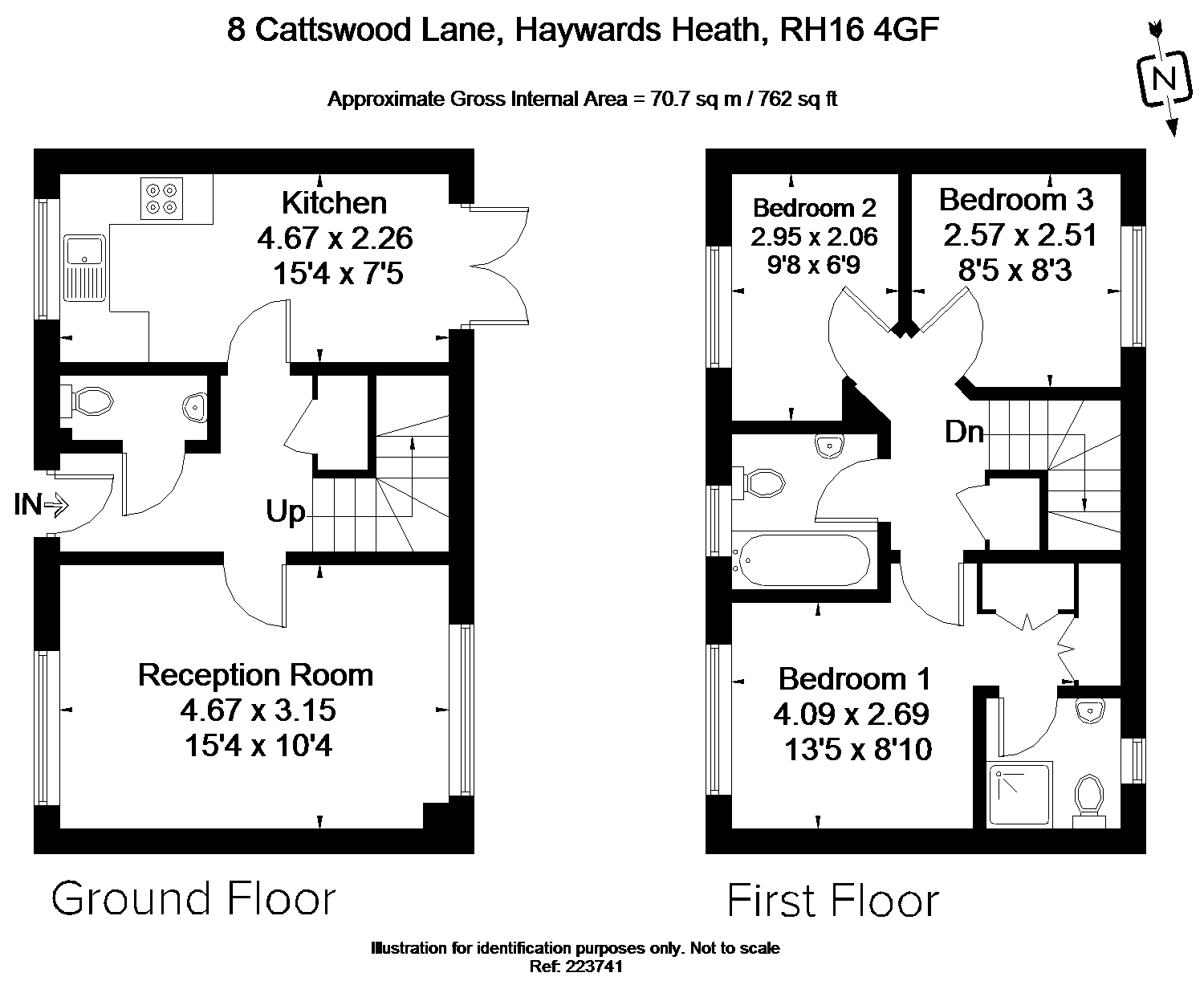 3 Bedrooms Terraced house for sale in Cattswood Lane, Haywards Heath, West Sussex RH16