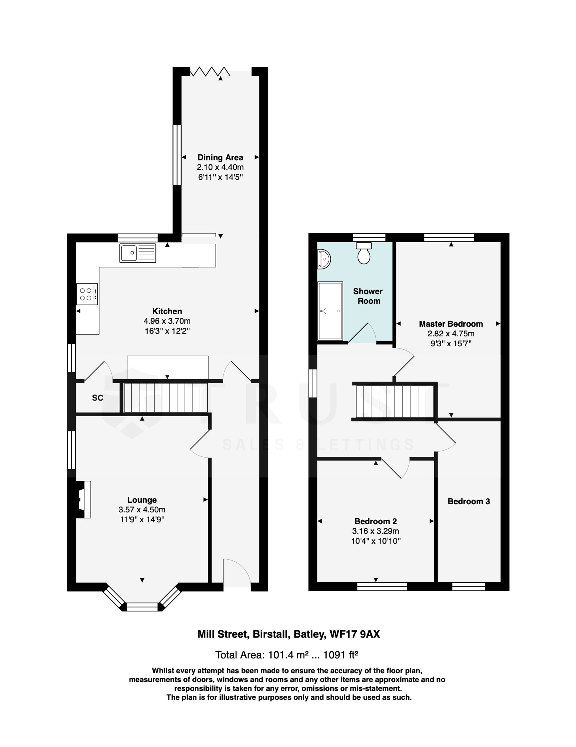 57 Mill Street, Batley floorplan