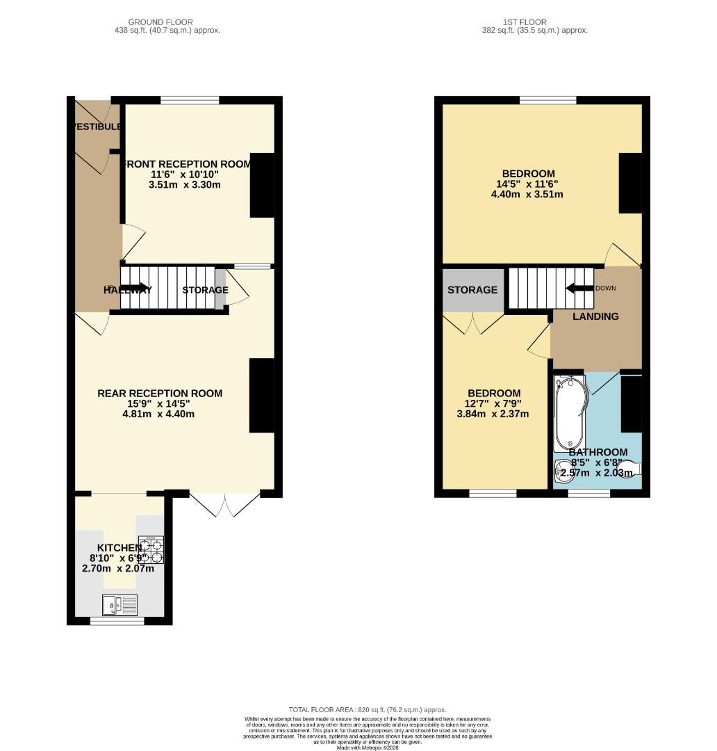 Milton Street, Accrington floorplan