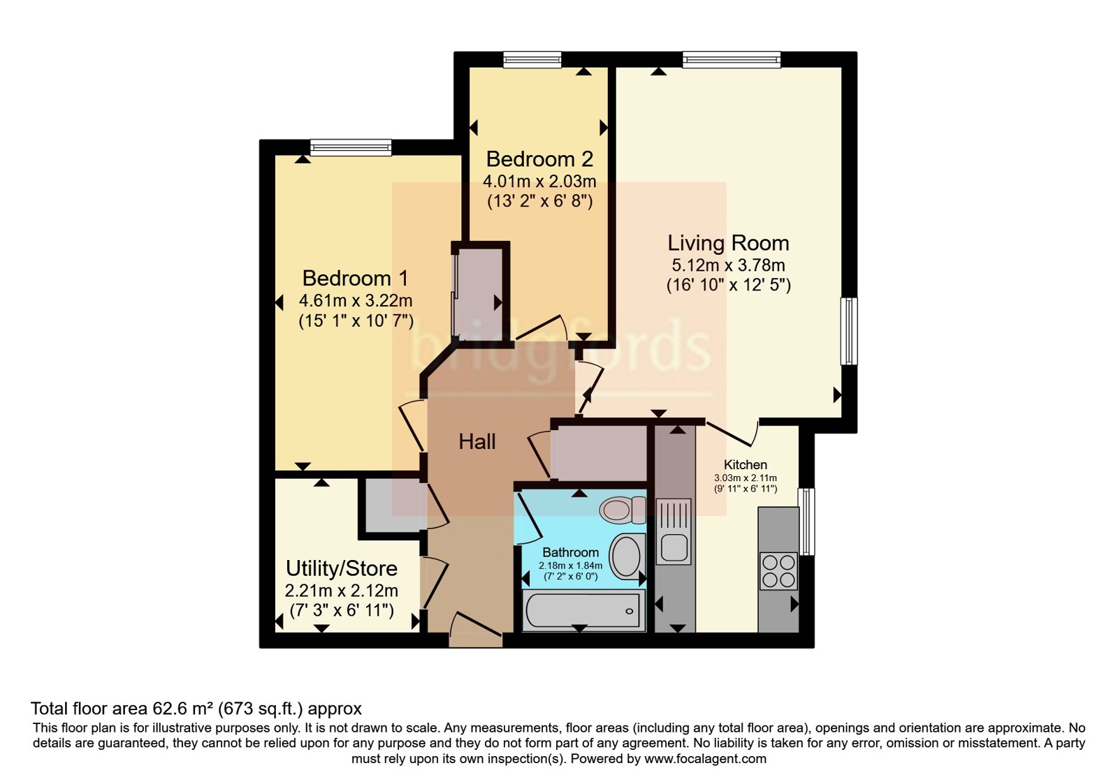 Flat 10, Maple Court, 259, Wellington Road North, Greater Manchester floorplan