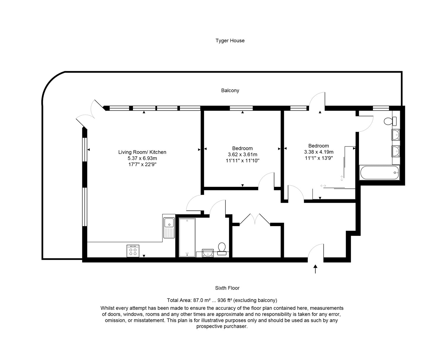 2 Bedrooms Flat to rent in Tyger House, 7 New Warren Lane, London SE18